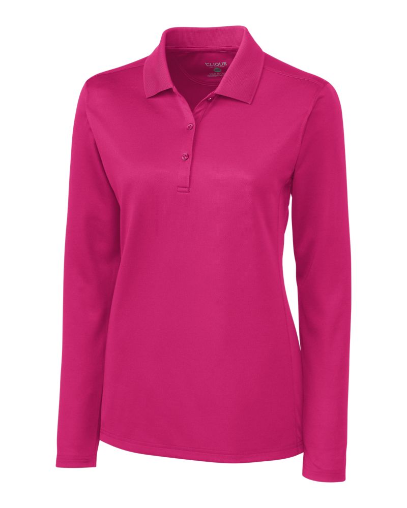 Clique Ice Pique Tech Womens Long Sleeve Polo 7