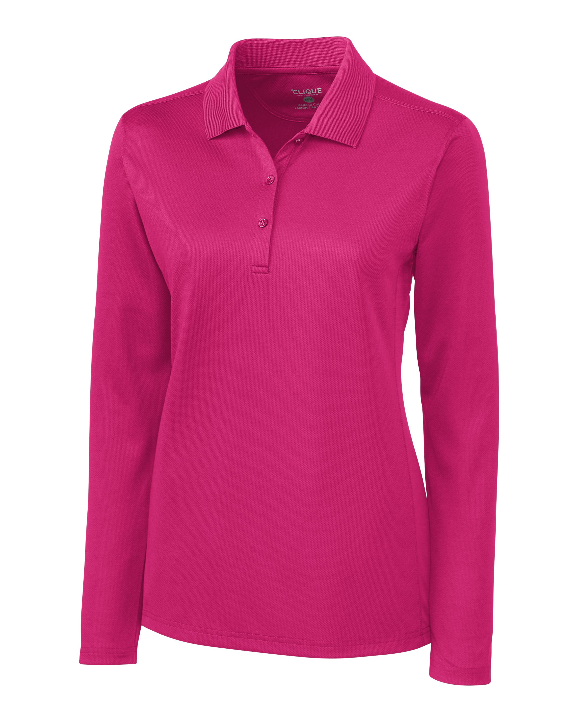 Clique Ice Pique Tech Womens Long Sleeve Polo 89