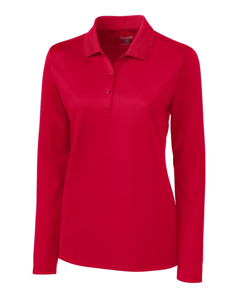 Clique Ice Pique Tech Womens Long Sleeve Polo 104