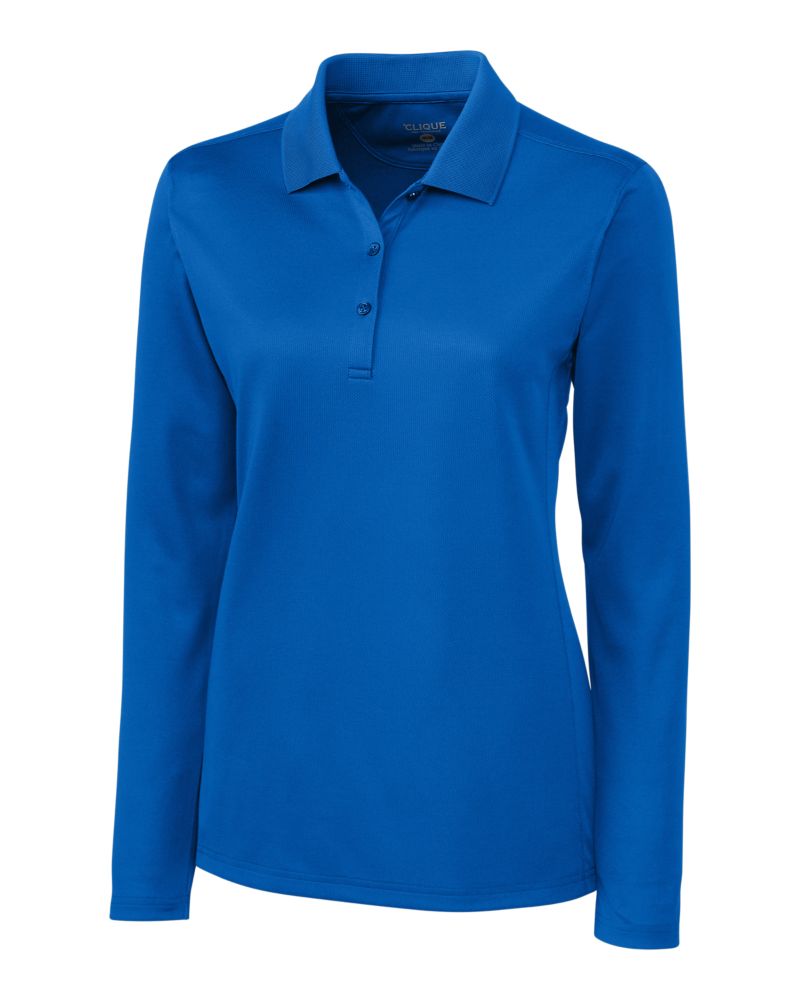 Clique Ice Pique Tech Womens Long Sleeve Polo 23