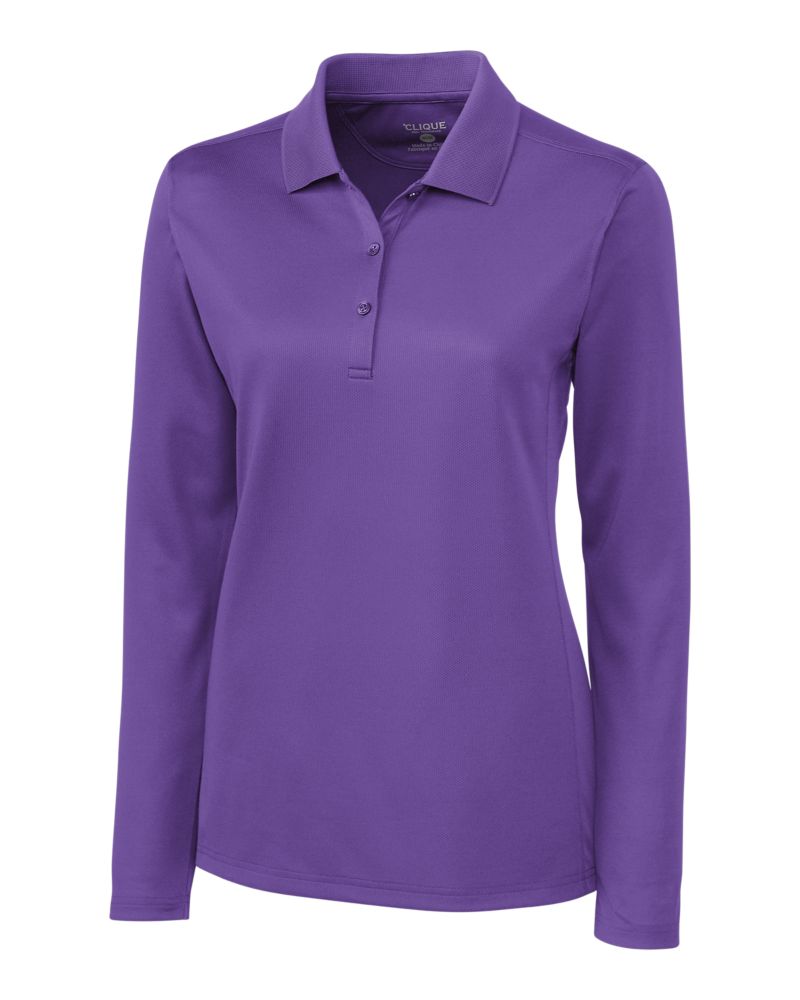 Clique Ice Pique Tech Womens Long Sleeve Polo 82