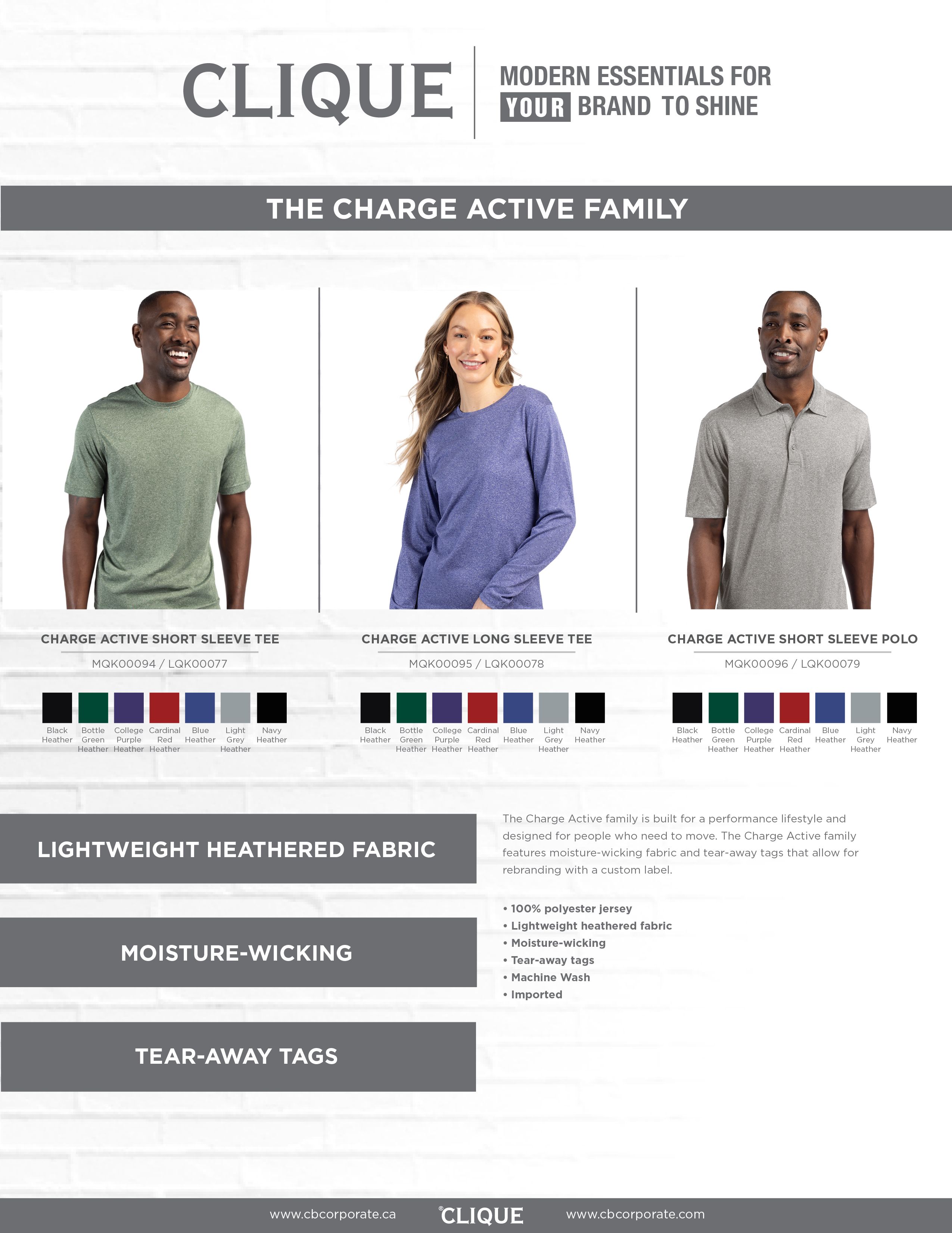 Clique Charge Active Jersey Womens Polo 146