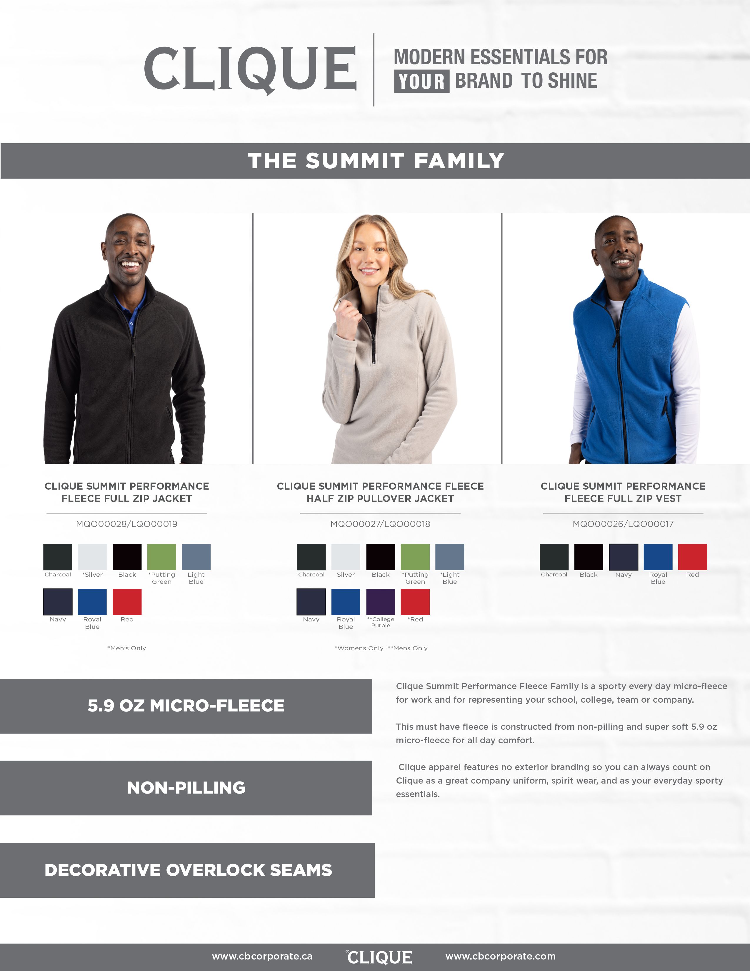 Clique Summit Performance Fleece Womens Half Zip Jacket 49