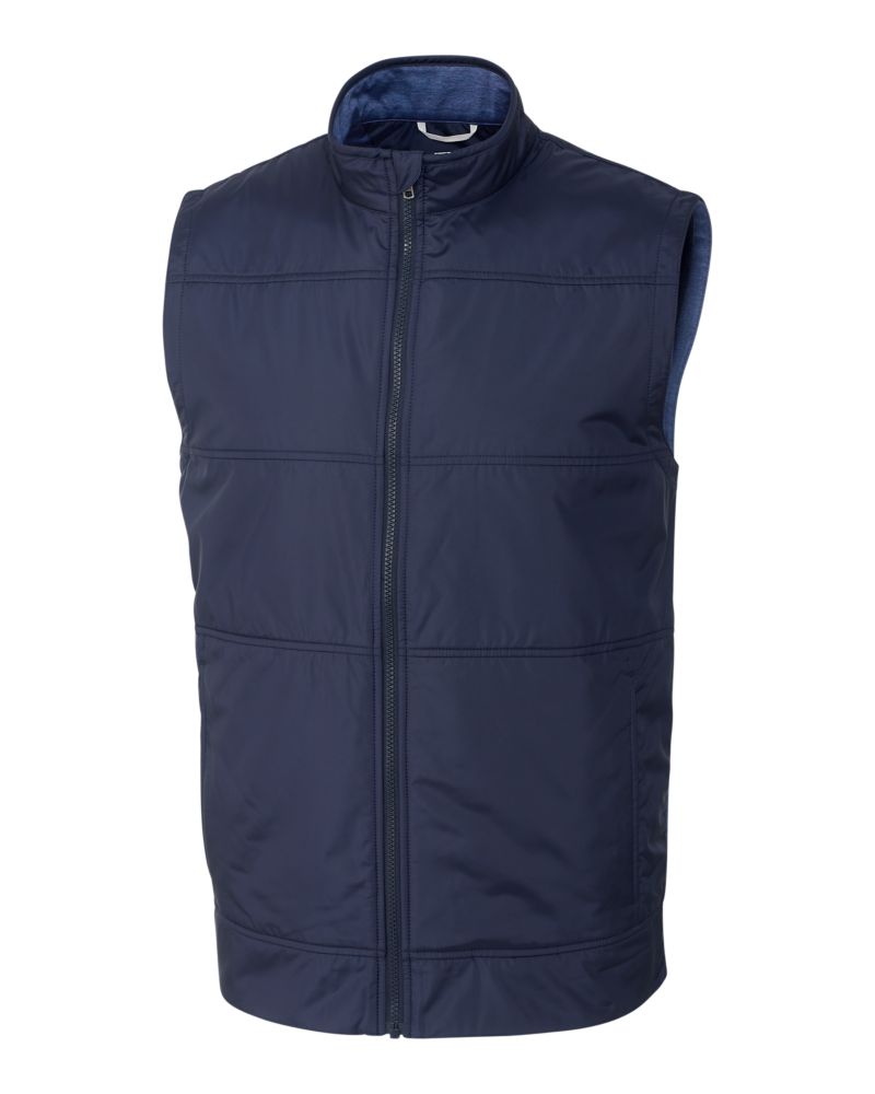 Cutter & Buck Stealth Recycled Hybrid Quilted Mens Windbreaker Vest 71