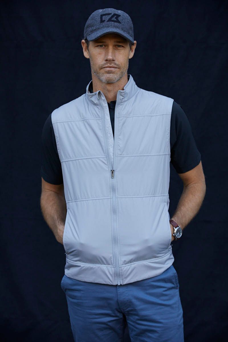 Cutter & Buck Stealth Recycled Hybrid Quilted Mens Windbreaker Vest 77