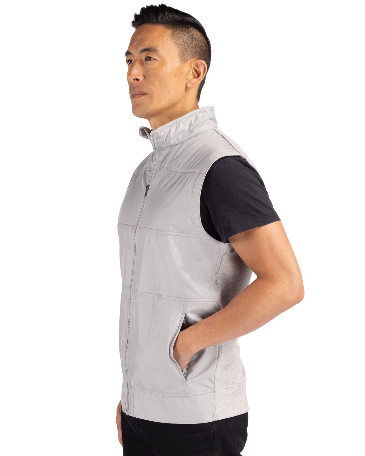 Cutter & Buck Stealth Recycled Hybrid Quilted Mens Windbreaker Vest 80