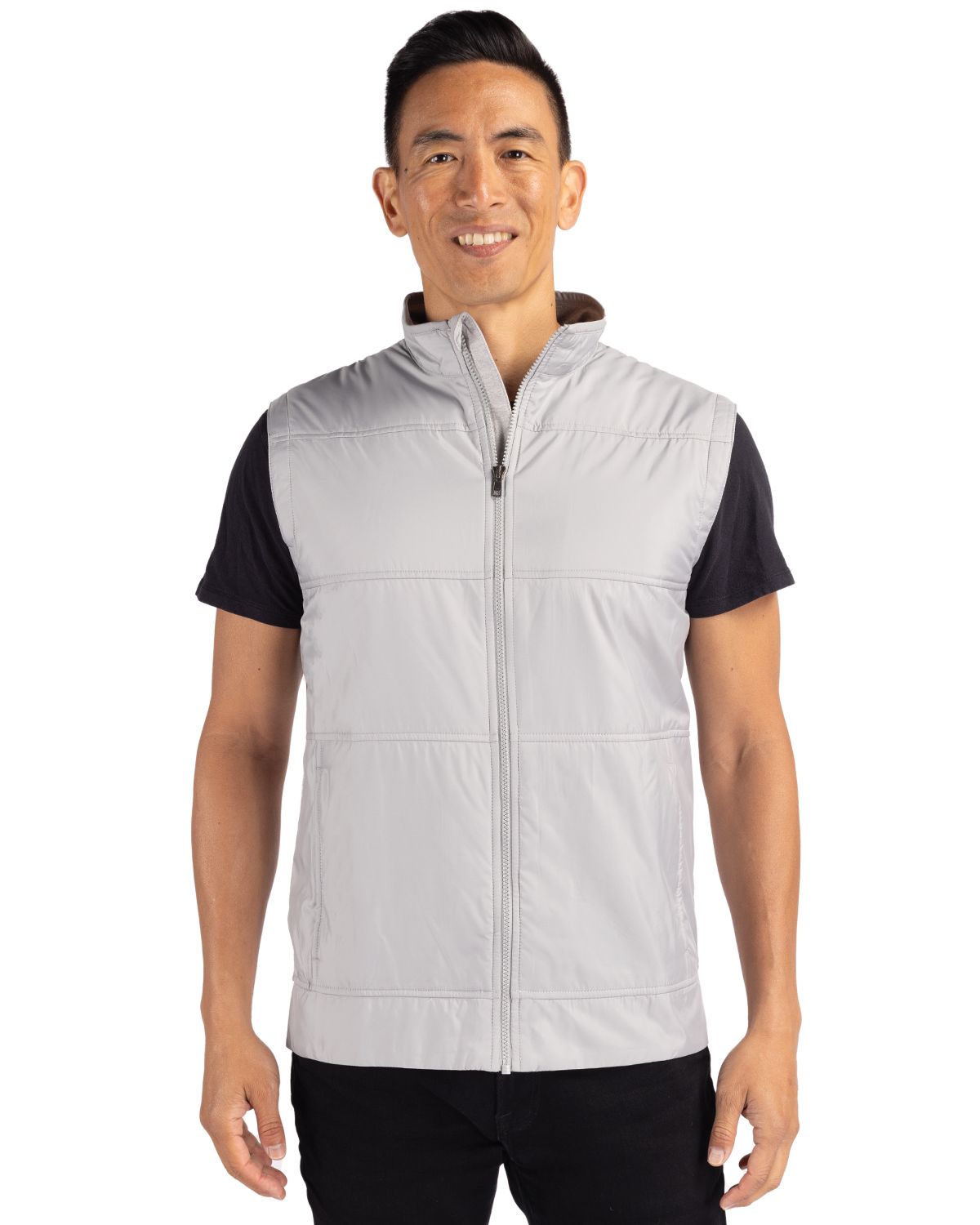 Cutter & Buck Stealth Recycled Hybrid Quilted Mens Windbreaker Vest 57