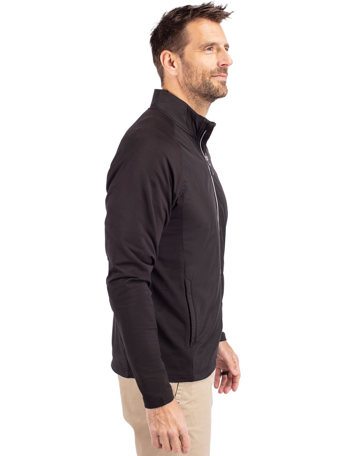 Cutter & Buck Adapt Recycled Soft Knit Stretch Mens Hybrid Full Zip Jacket 41