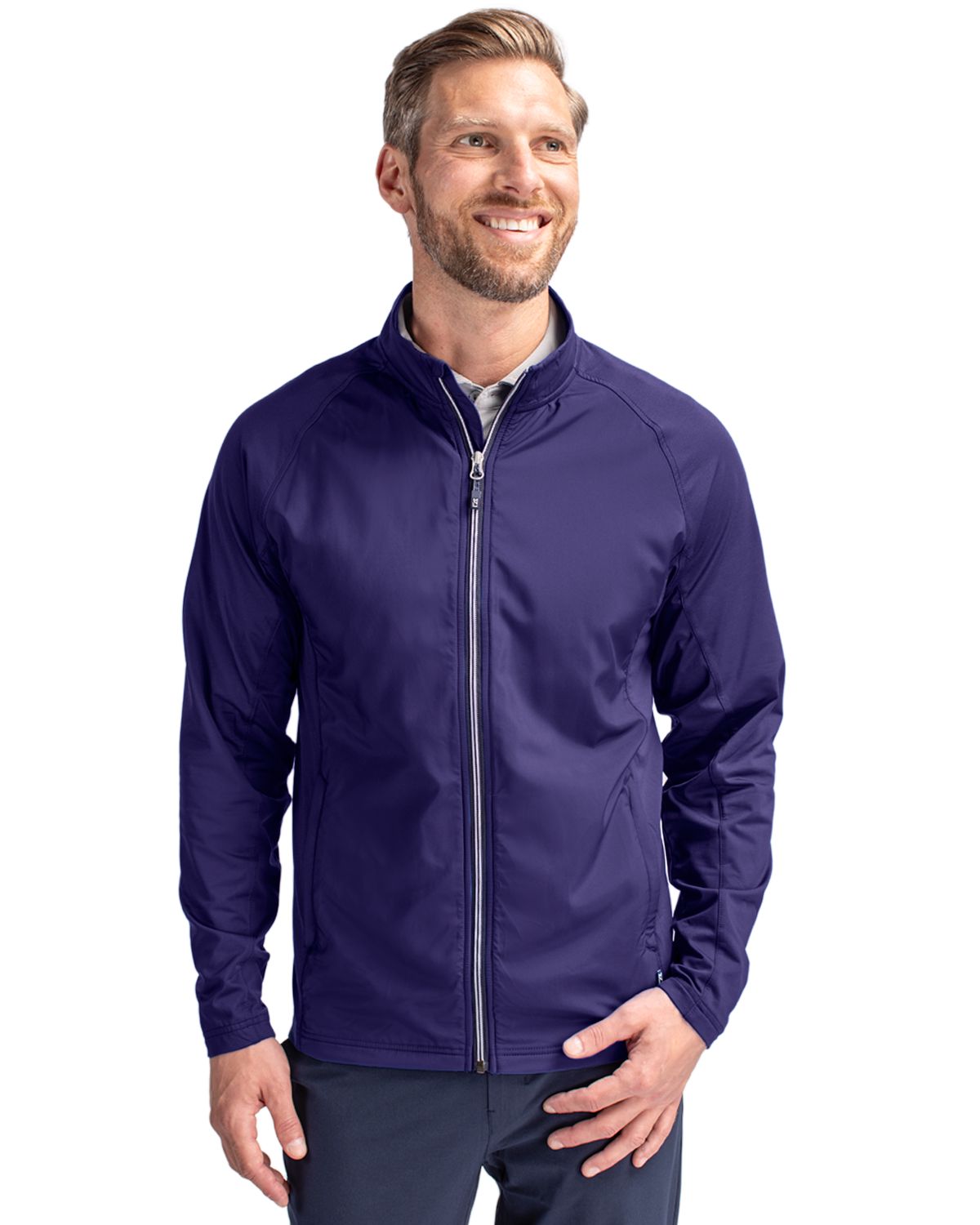 Cutter & Buck Adapt Recycled Soft Knit Stretch Mens Hybrid Full Zip Jacket 84