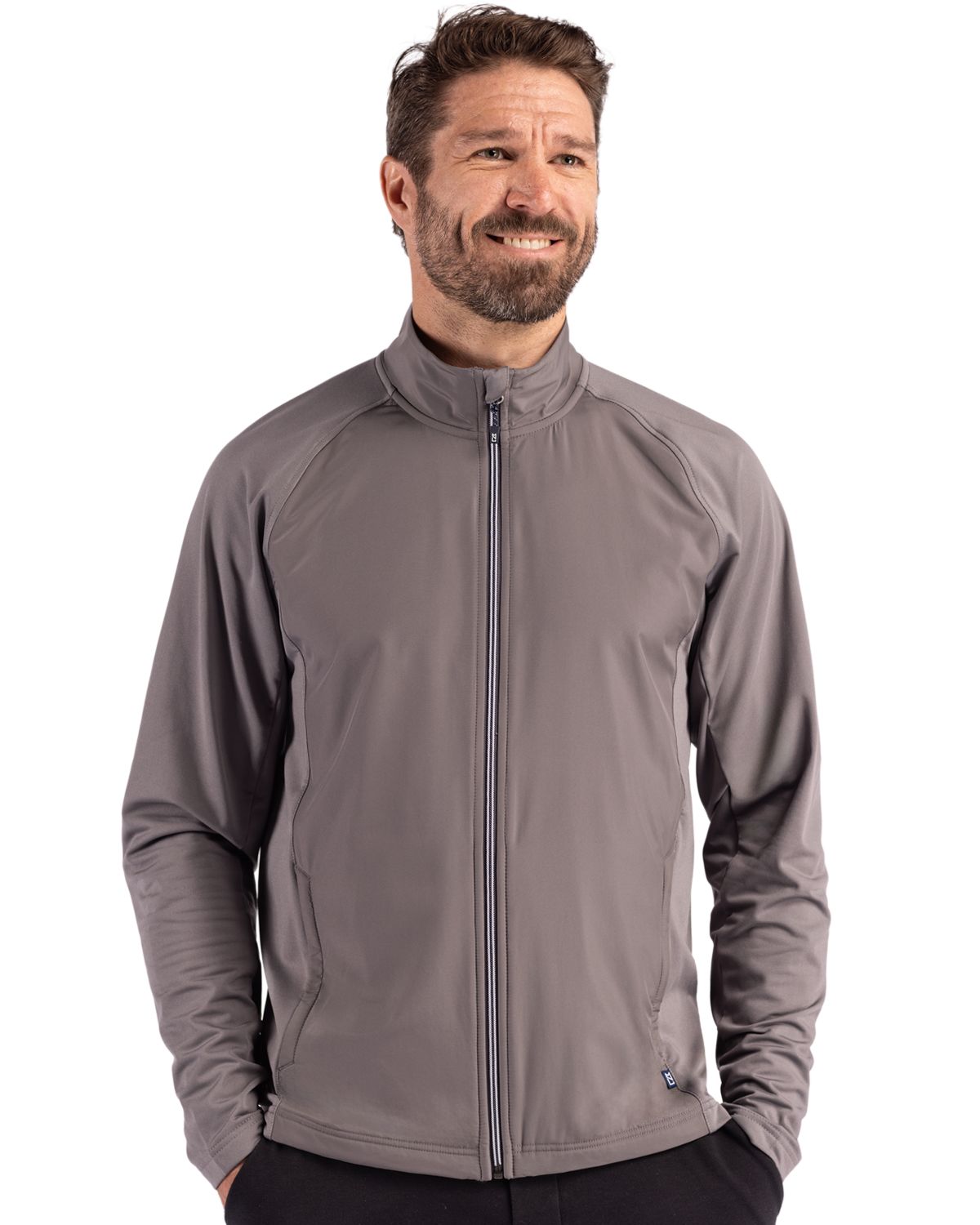 Cutter & Buck Adapt Recycled Soft Knit Stretch Mens Hybrid Full Zip Jacket 134