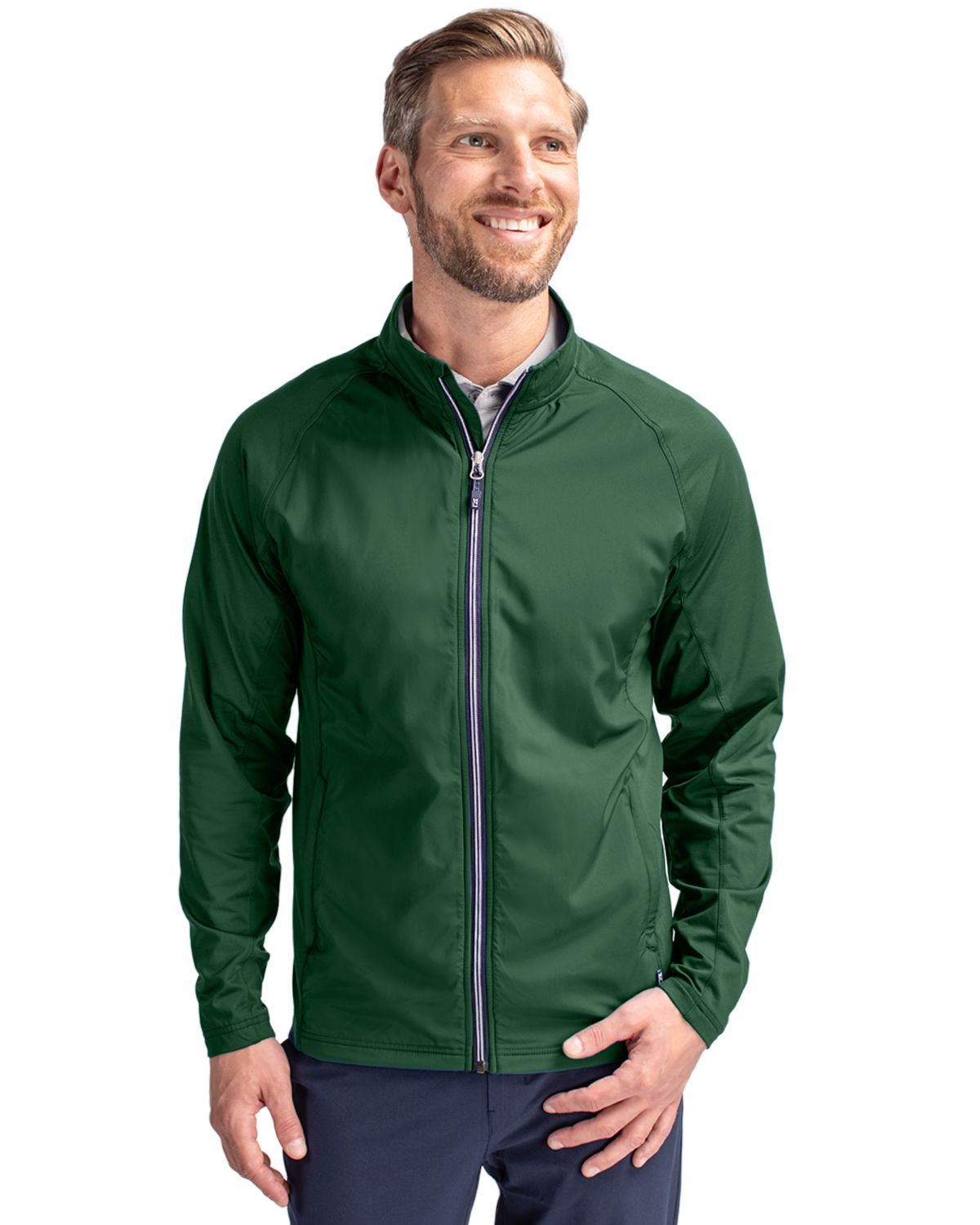 Cutter & Buck Adapt Recycled Soft Knit Stretch Mens Hybrid Full Zip Jacket 44
