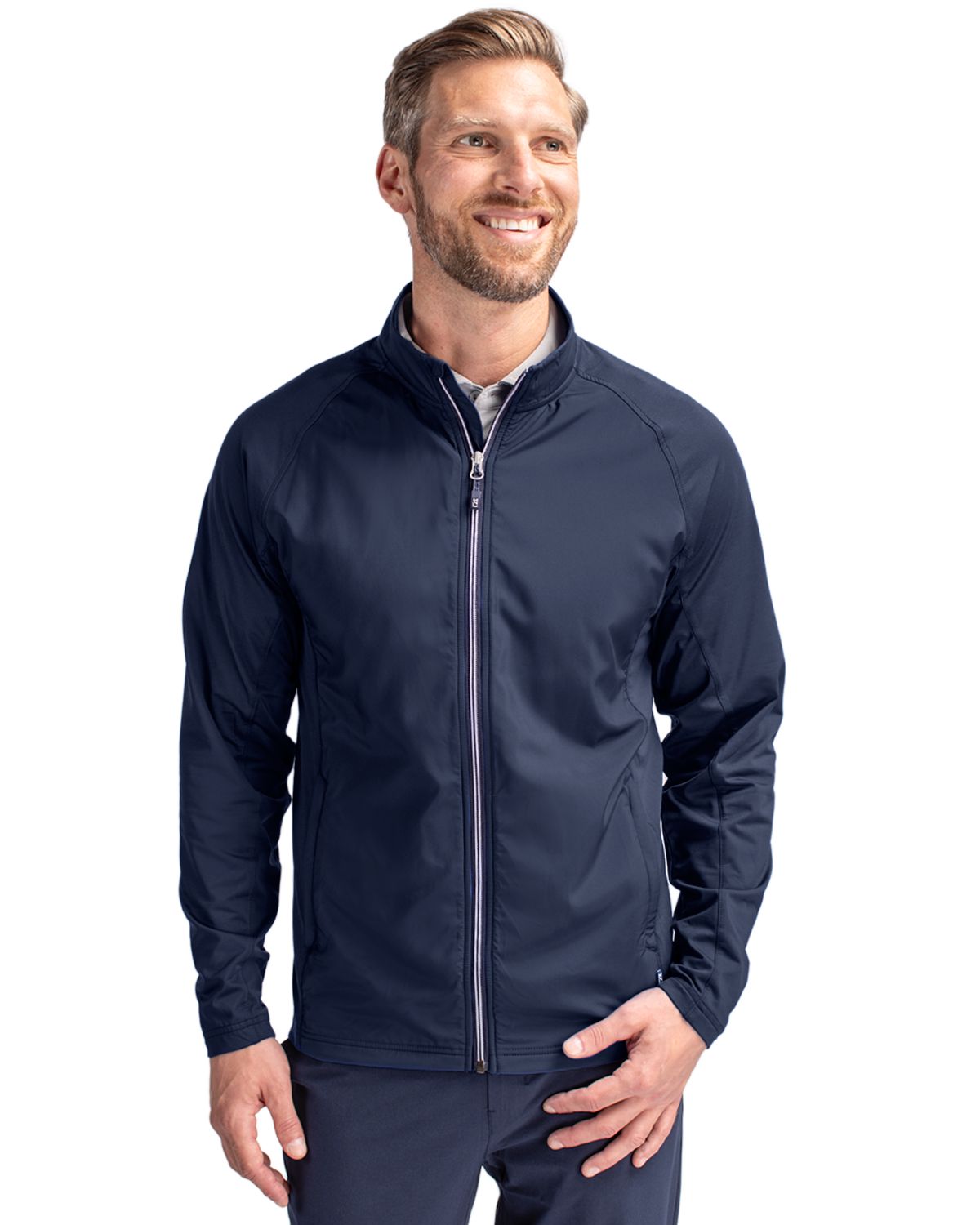Cutter & Buck Adapt Recycled Soft Knit Stretch Mens Hybrid Full Zip Jacket 153