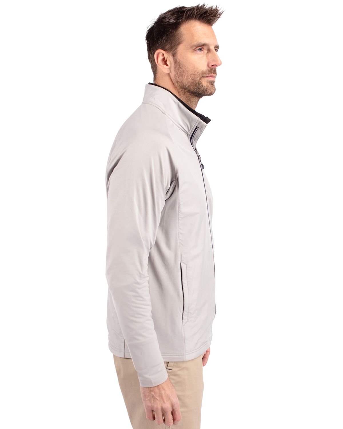 Cutter & Buck Adapt Recycled Soft Knit Stretch Mens Hybrid Full Zip Jacket 105