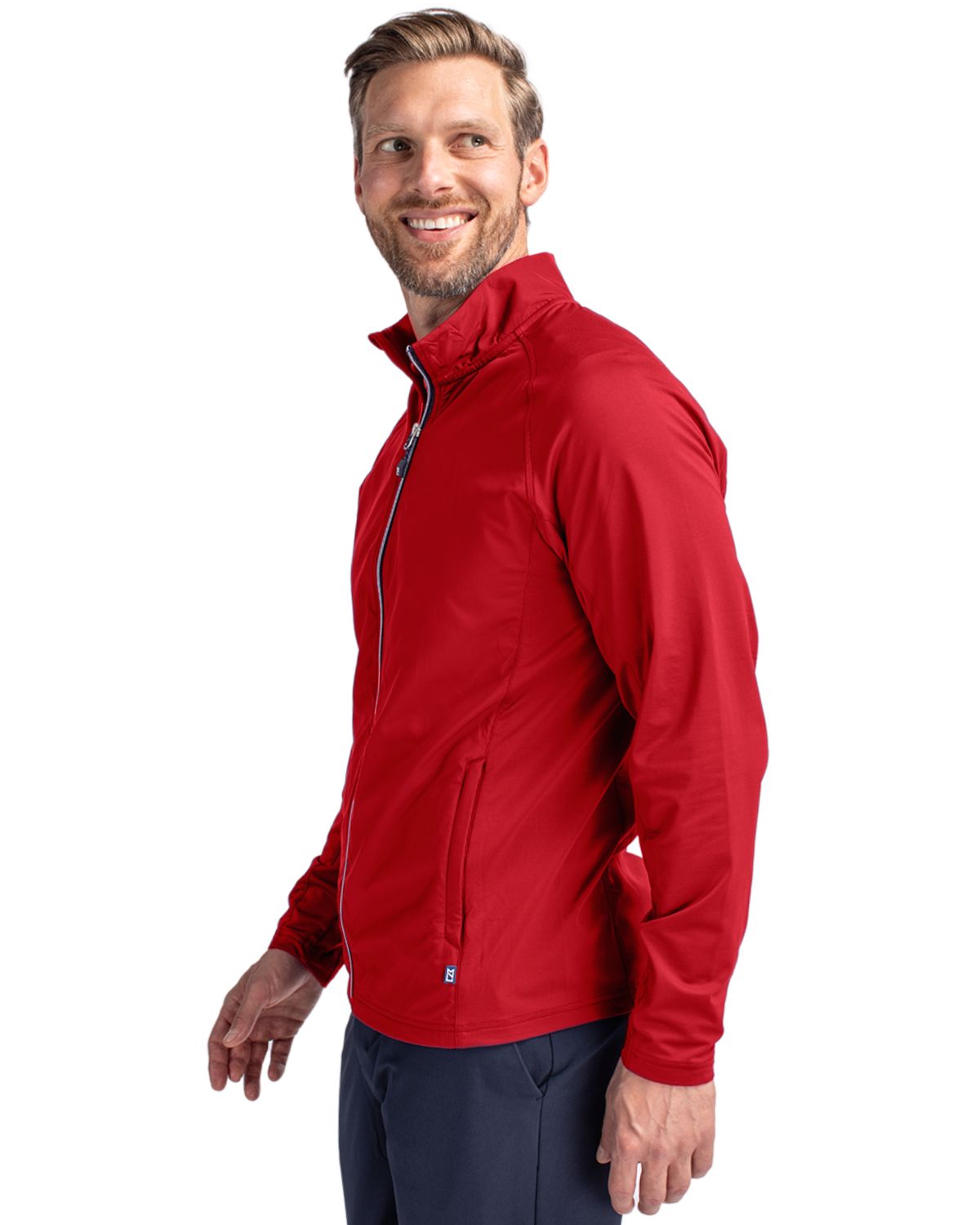 Cutter & Buck Adapt Recycled Soft Knit Stretch Mens Hybrid Full Zip Jacket 181