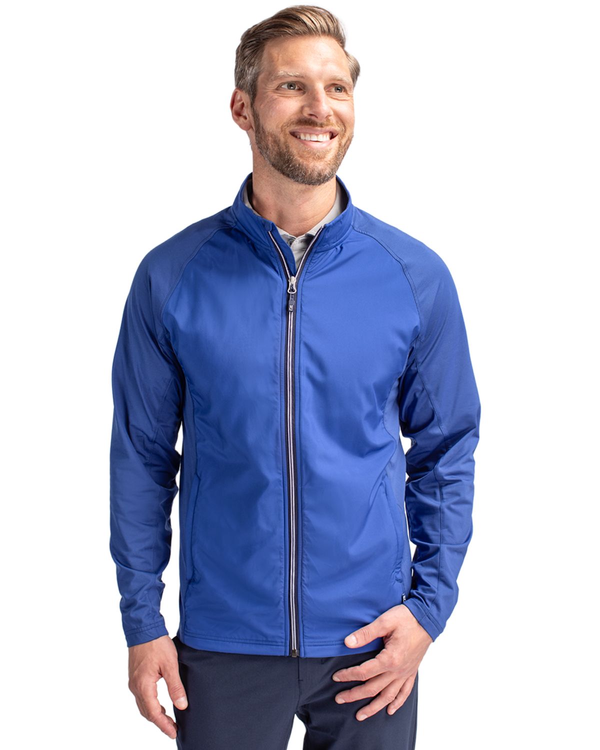 Cutter & Buck Adapt Recycled Soft Knit Stretch Mens Hybrid Full Zip Jacket 192