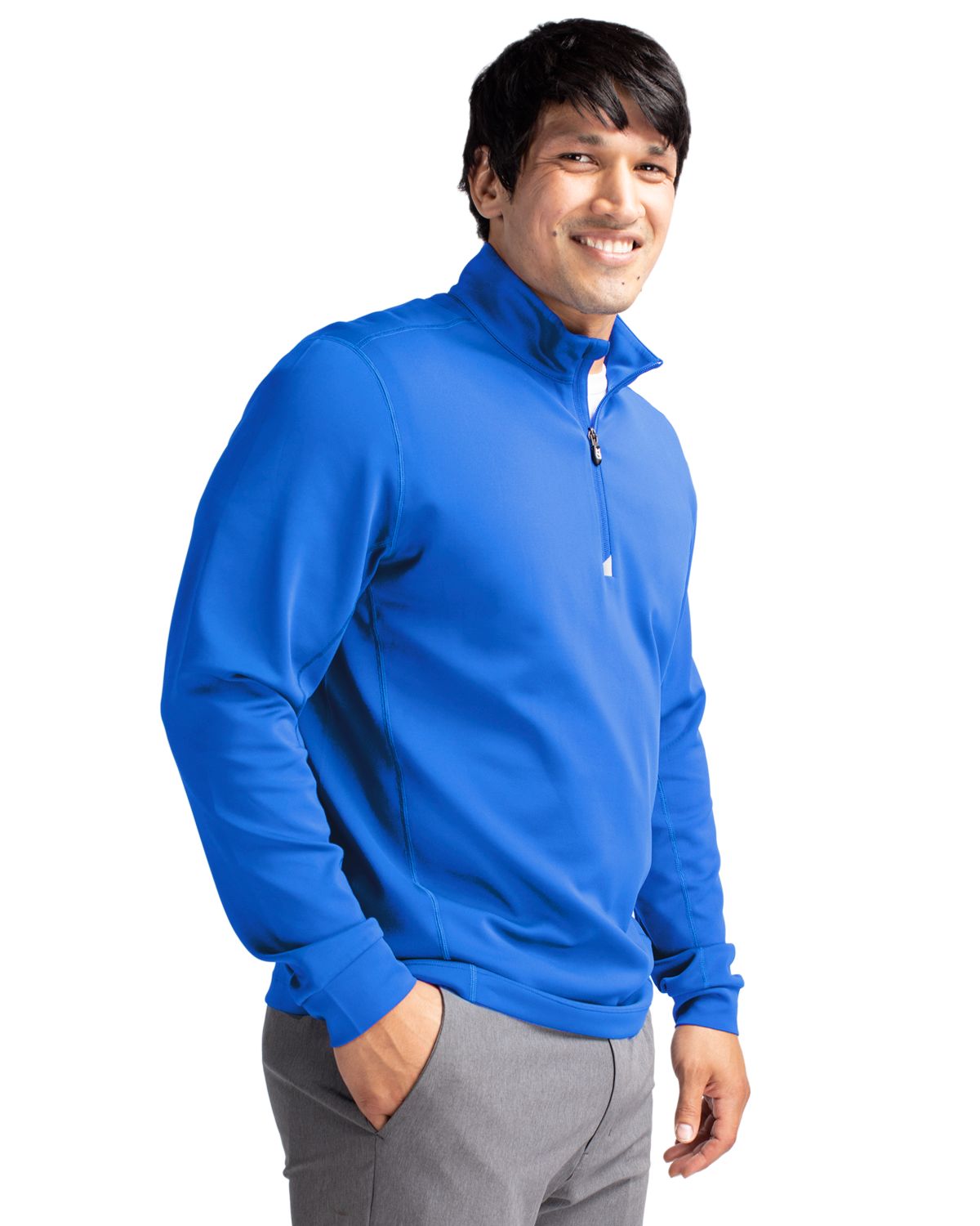 Cutter & Buck Traverse Recycled Smooth Stretch Mens Big & Tall Quarter Zip Pullover Big & Tall 65