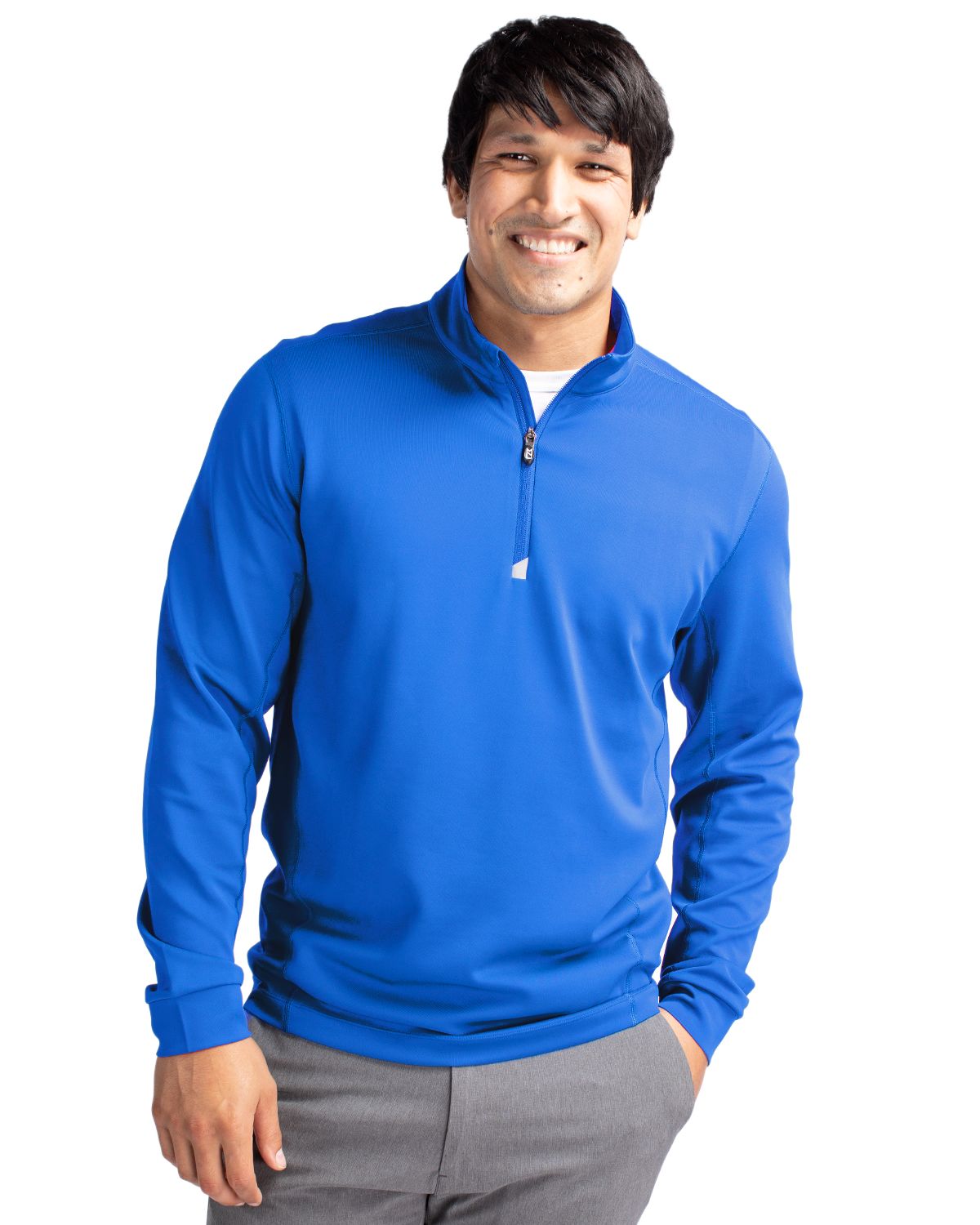 Cutter & Buck Traverse Recycled Smooth Stretch Mens Big & Tall Quarter Zip Pullover Big & Tall 55