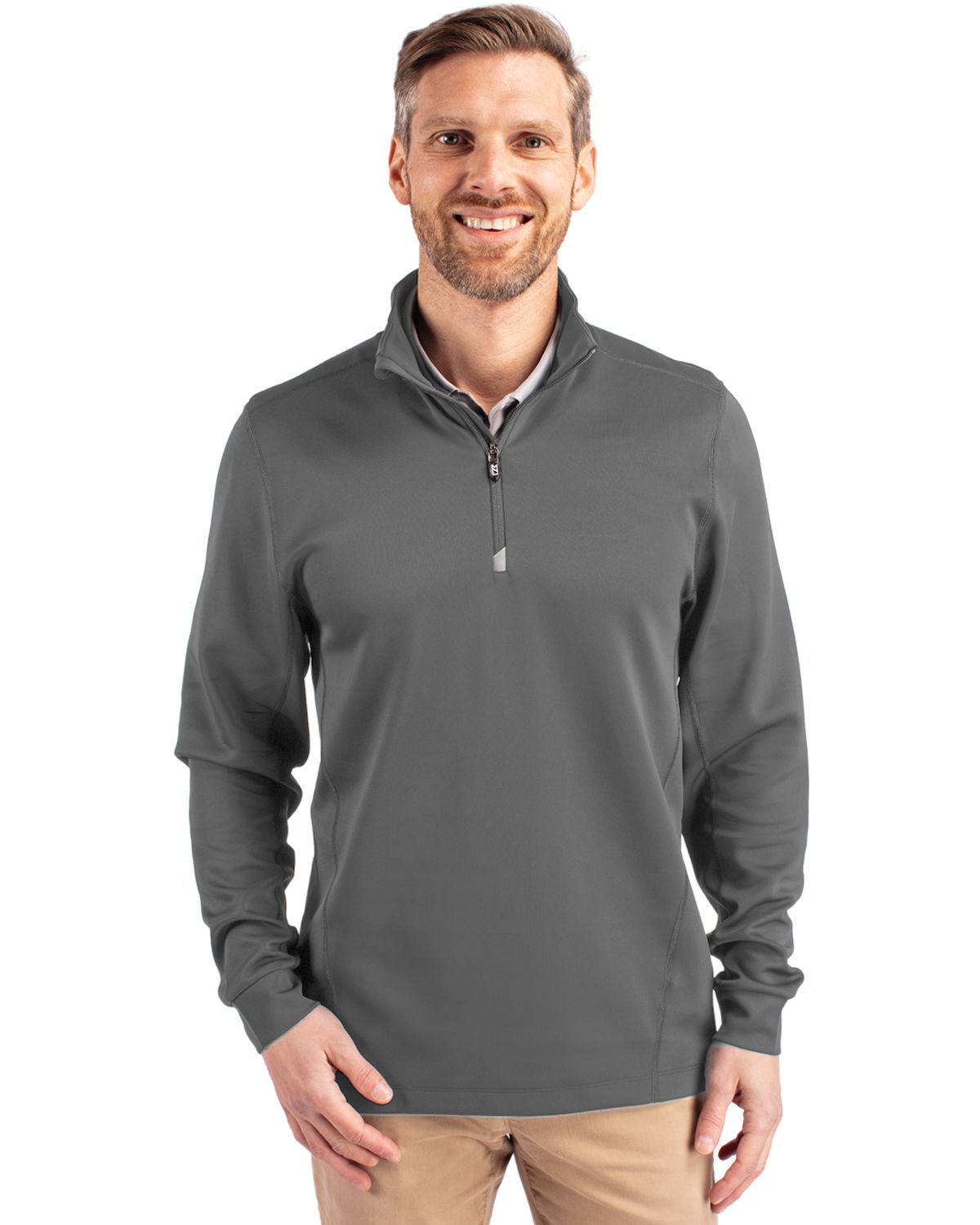 Cutter & Buck Traverse Recycled Smooth Stretch Mens Big & Tall Quarter Zip Pullover Big & Tall 83