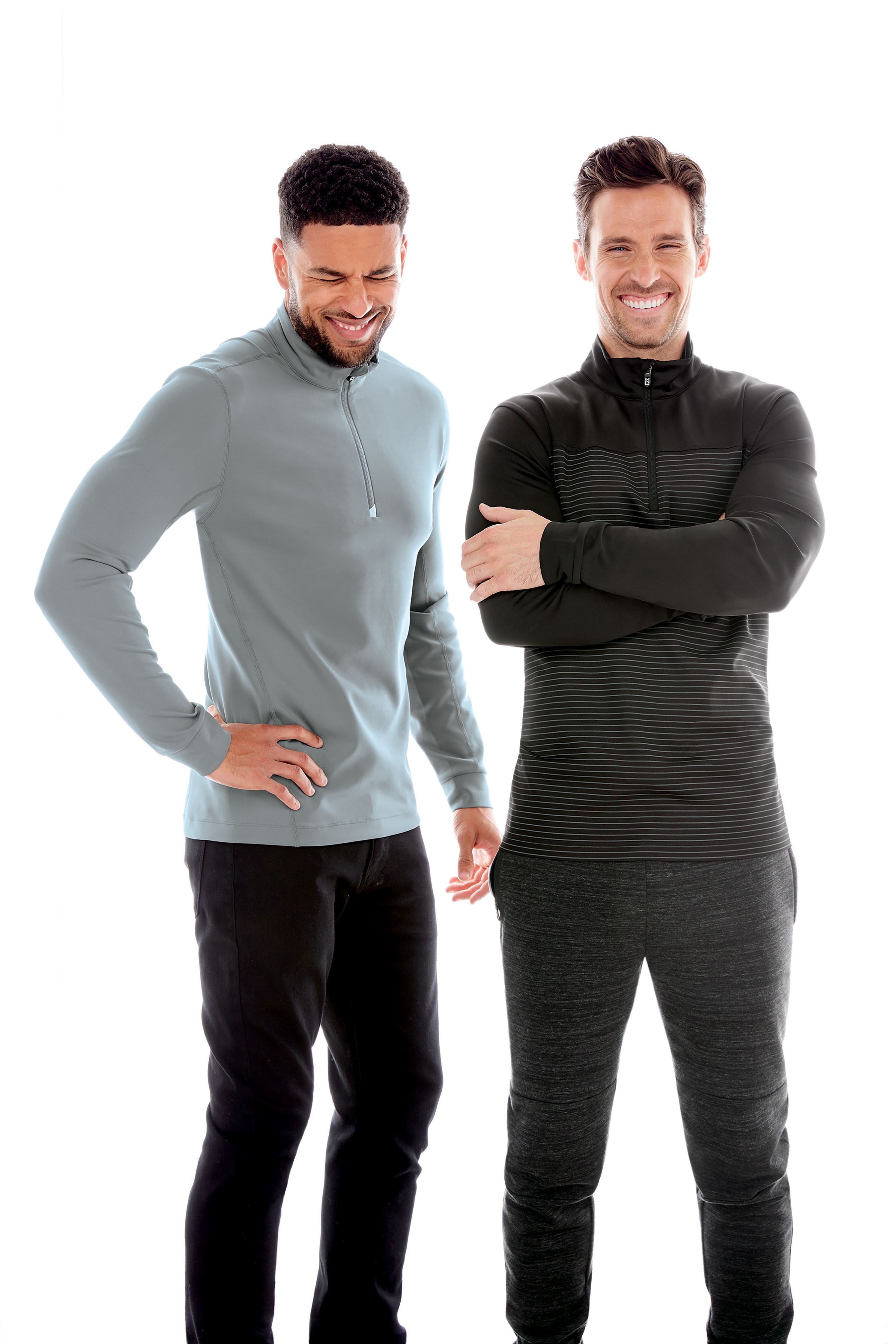 Cutter & Buck Traverse Recycled Smooth Stretch Mens Stripe Quarter Zip Pullover 14