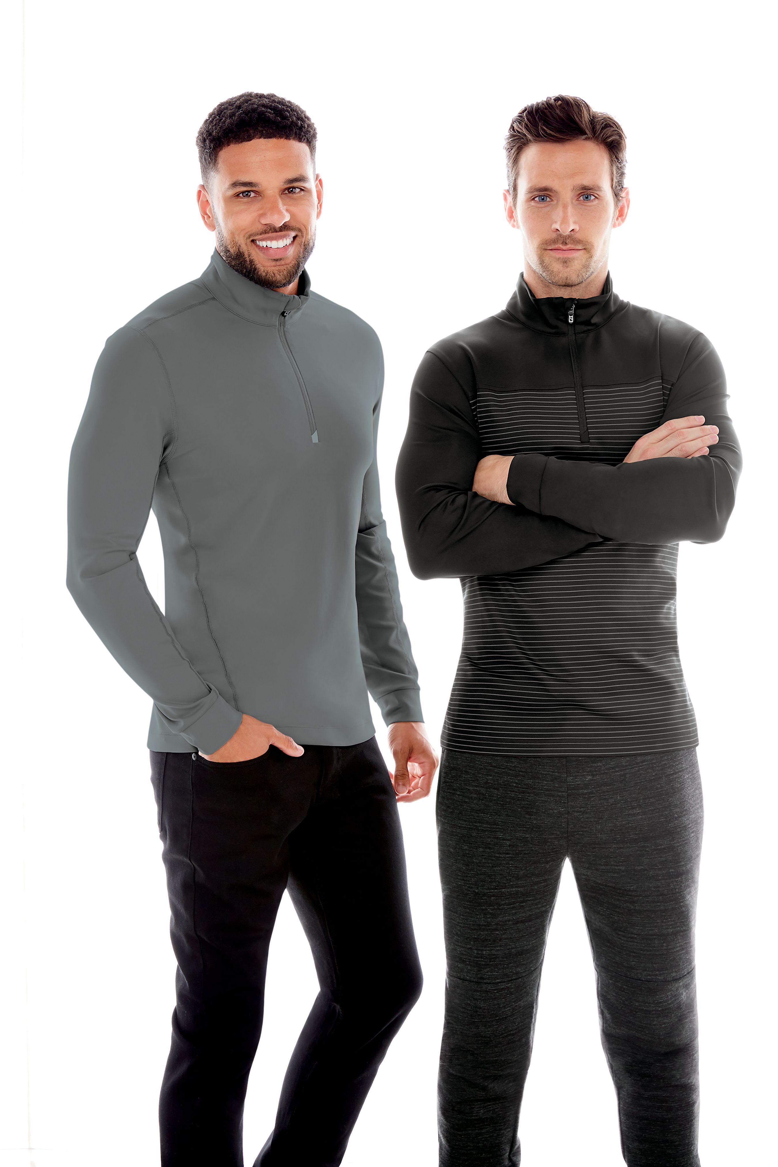 Cutter & Buck Traverse Recycled Smooth Stretch Mens Stripe Quarter Zip Pullover 69