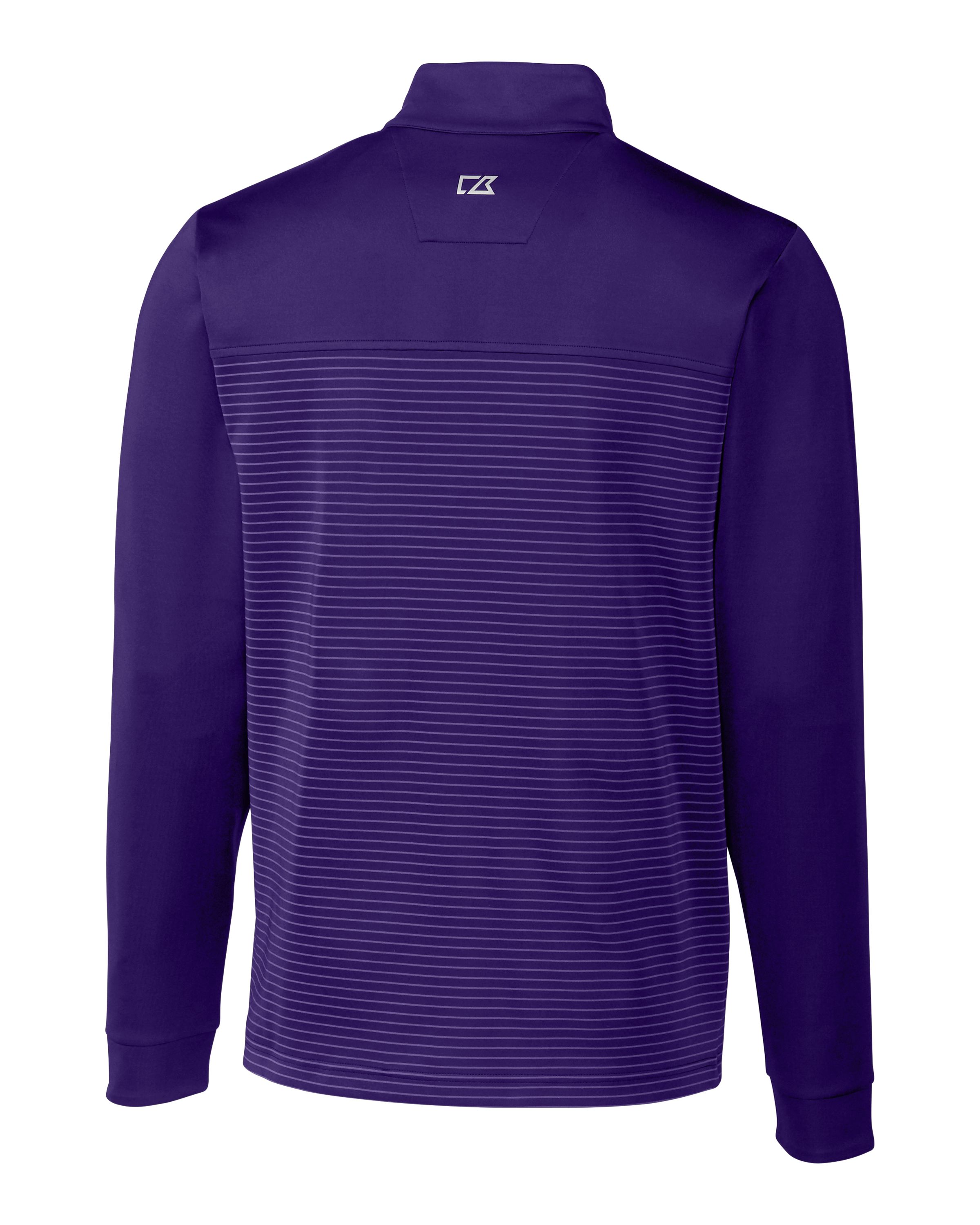 Cutter & Buck Traverse Recycled Smooth Stretch Mens Stripe Quarter Zip Pullover 12