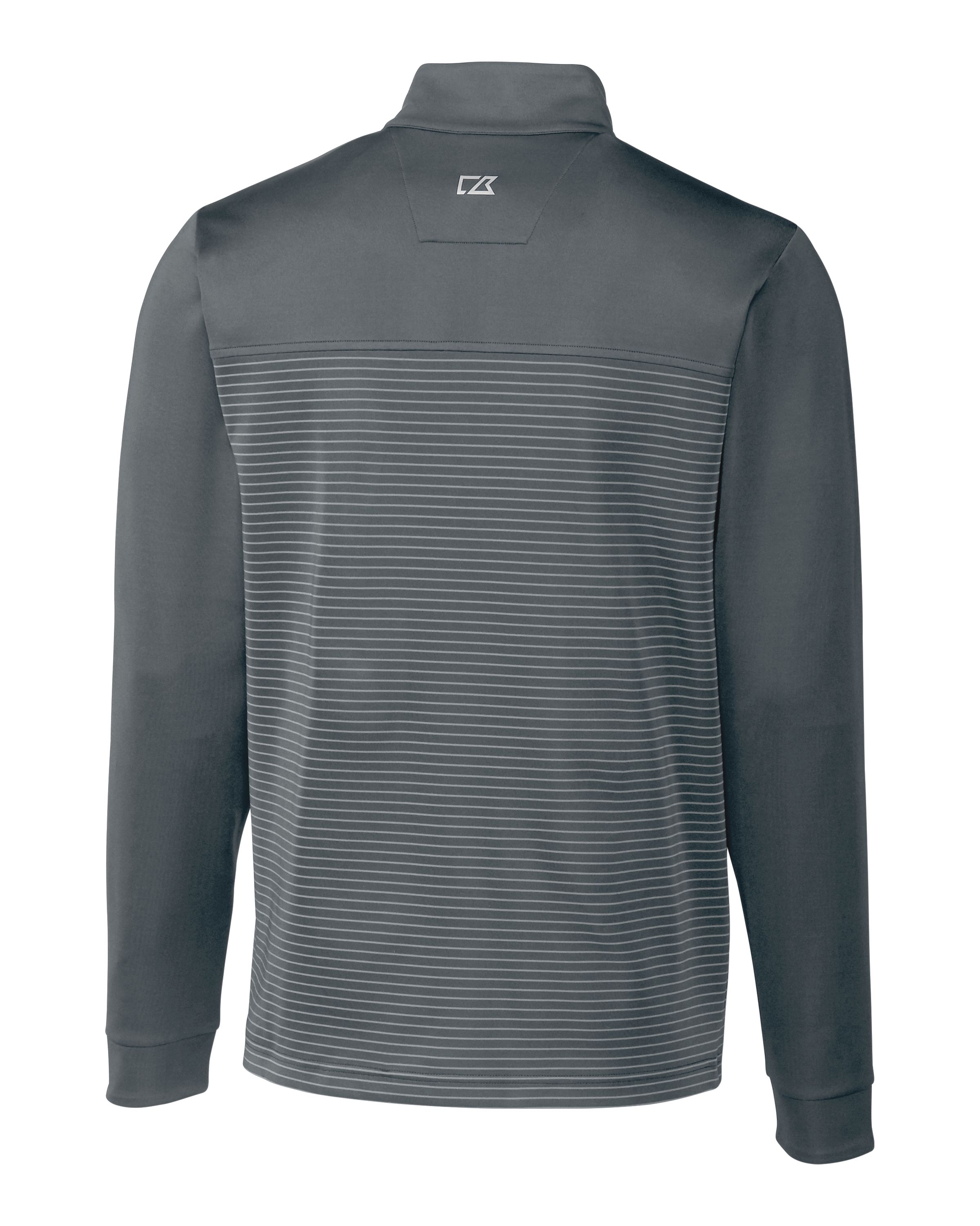 Cutter & Buck Traverse Recycled Smooth Stretch Mens Stripe Quarter Zip Pullover 17