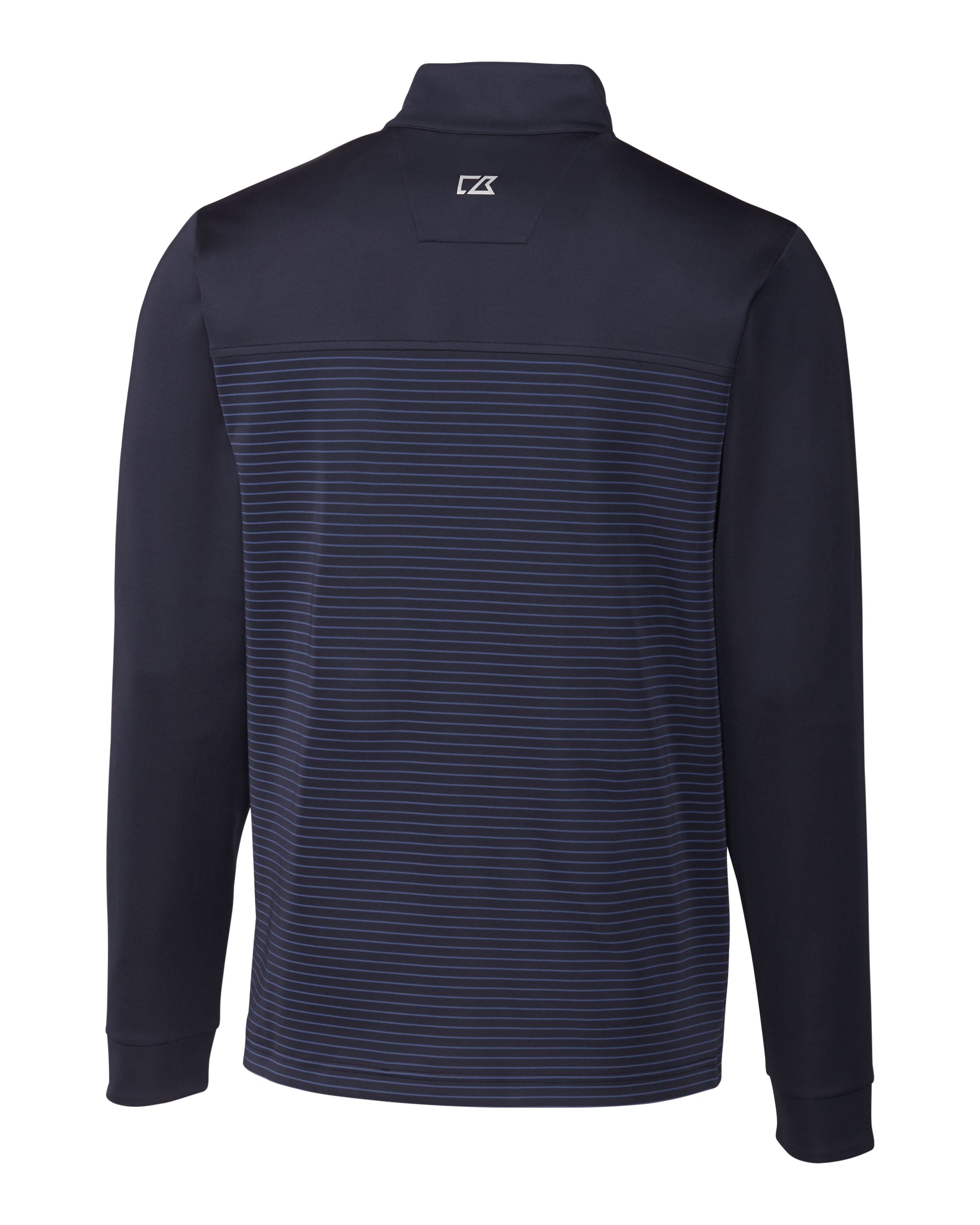 Cutter & Buck Traverse Recycled Smooth Stretch Mens Stripe Quarter Zip Pullover 97