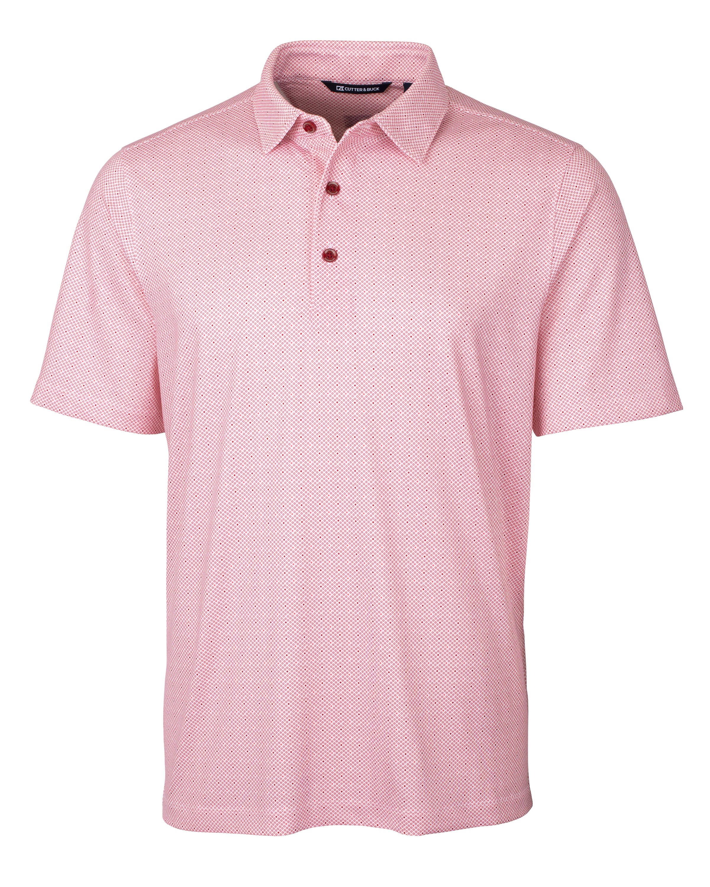 CB Pike Double Dot Print Stretch Mens Big and Tall Polo-