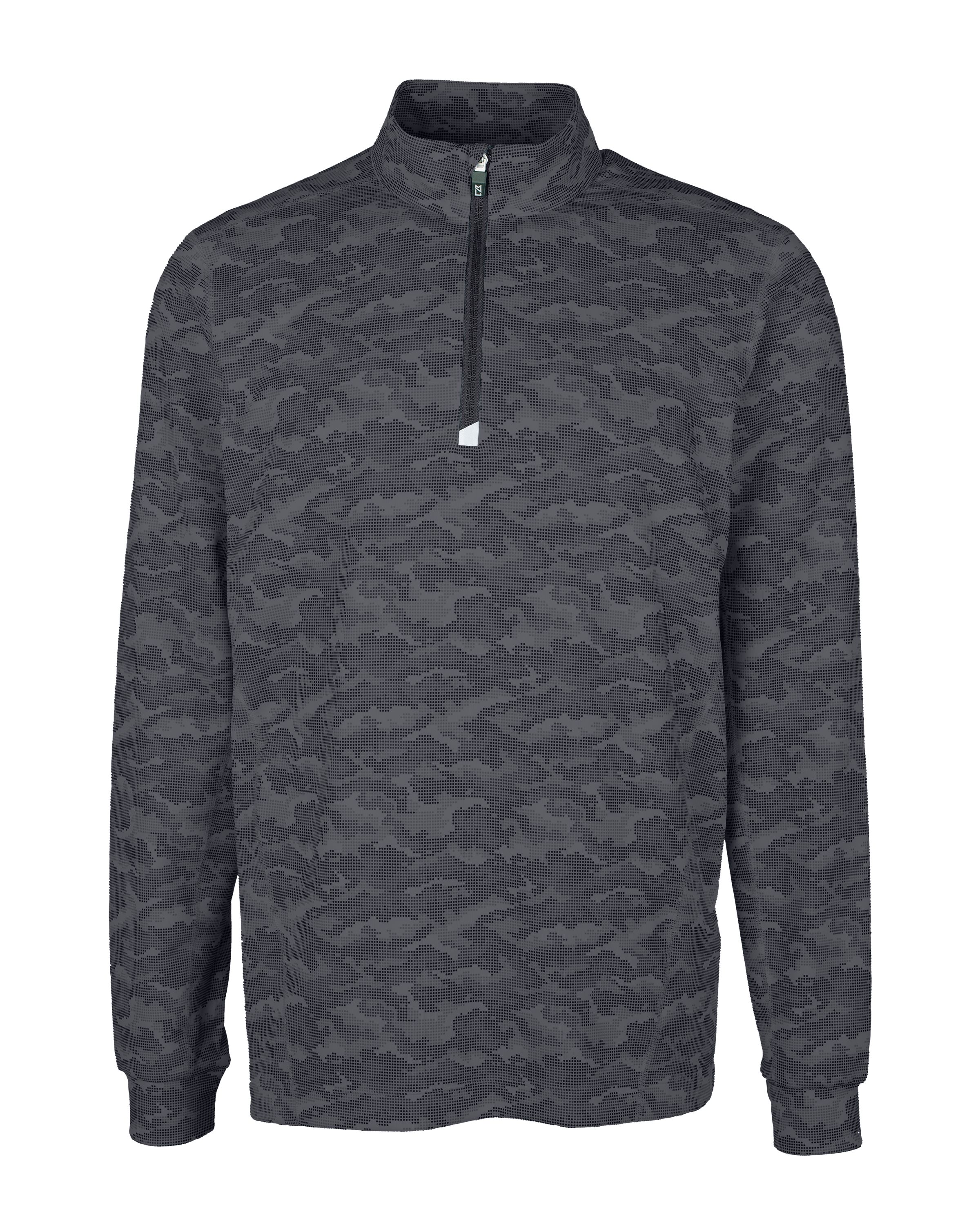 Cutter Buck Traverse Stretch Eco Camo Print Quarter Zip Mens Pullover-Cutter & Buck