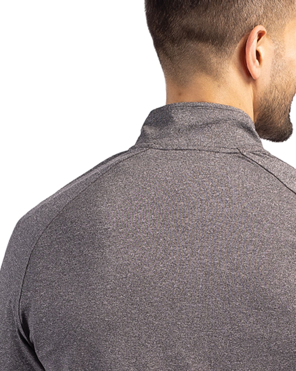 Cutter & Buck Adapt Recycled Soft Knit Stretch Mens Big & Tall Heathered Quarter Zip Pullover Big & Tall 97