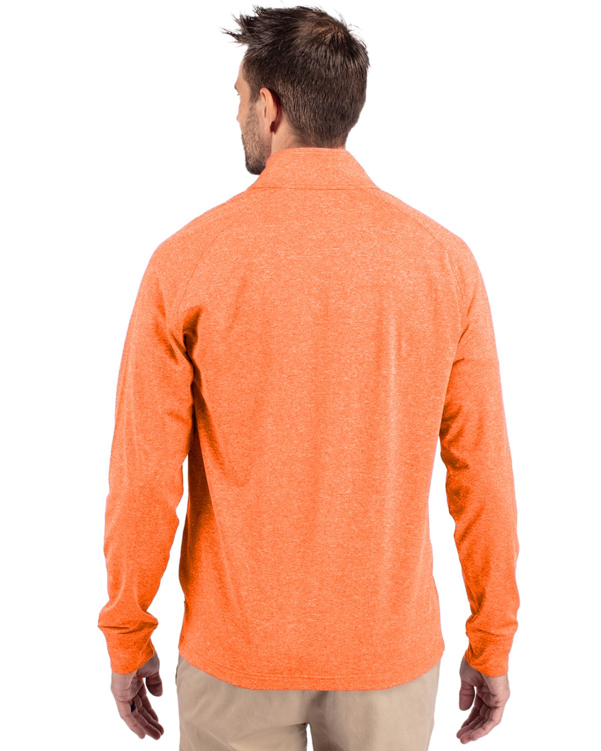 Cutter & Buck Adapt Recycled Soft Knit Stretch Mens Big & Tall Heathered Quarter Zip Pullover Big & Tall 73