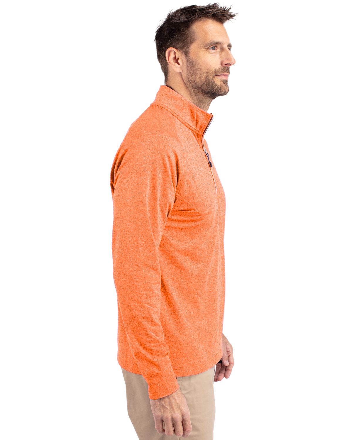 Cutter & Buck Adapt Recycled Soft Knit Stretch Mens Big & Tall Heathered Quarter Zip Pullover Big & Tall 101