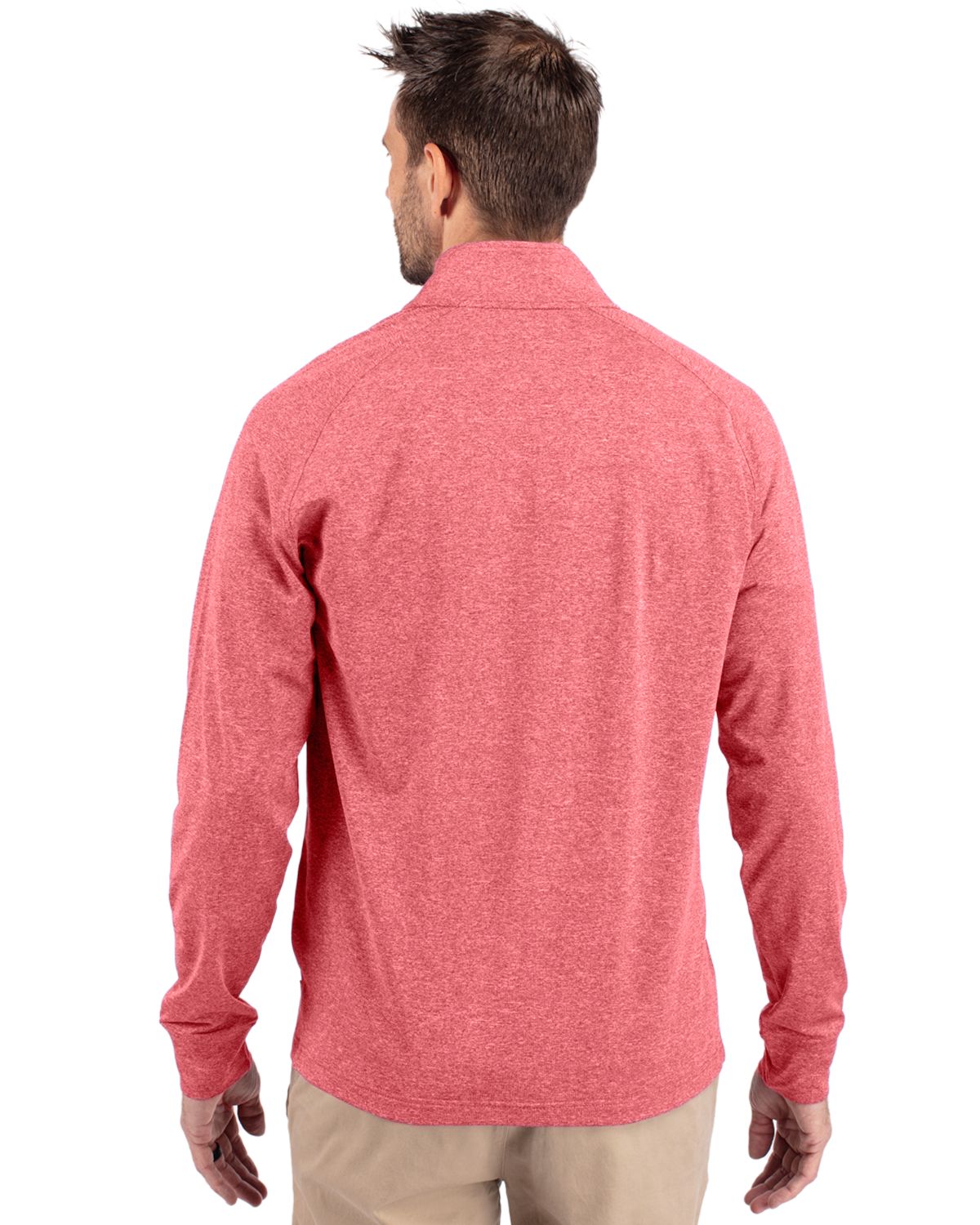 Cutter & Buck Adapt Recycled Soft Knit Stretch Mens Big & Tall Heathered Quarter Zip Pullover Big & Tall 16