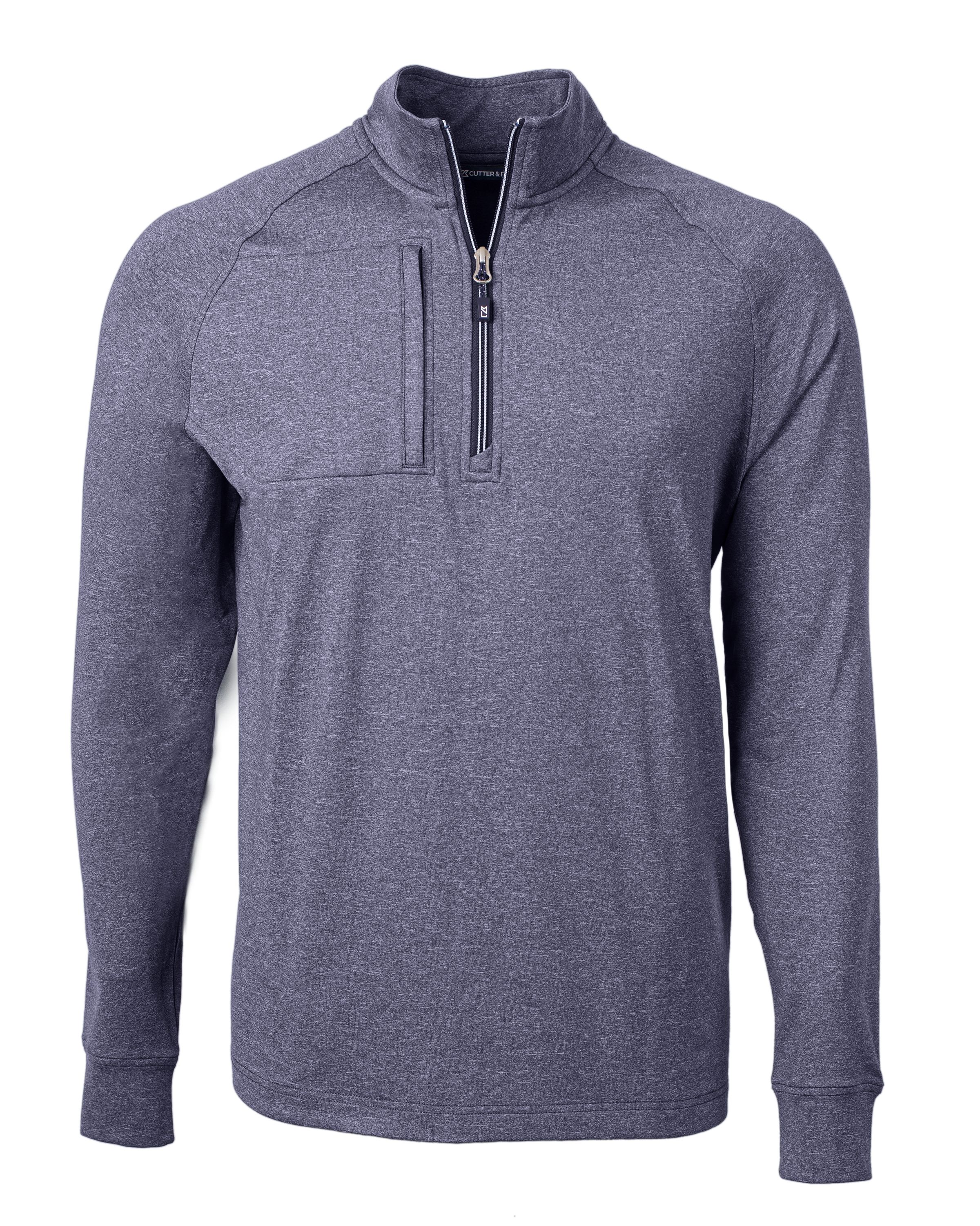 Cutter & Buck Adapt Recycled Soft Knit Stretch Mens Big & Tall Heathered Quarter Zip Pullover Big & Tall 138