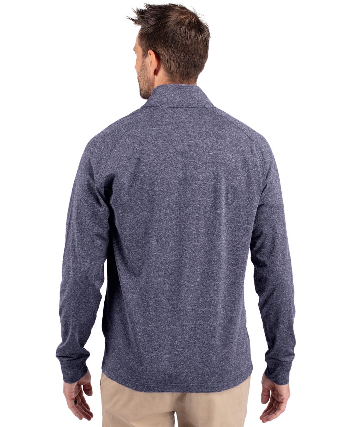 Cutter & Buck Adapt Recycled Soft Knit Stretch Mens Big & Tall Heathered Quarter Zip Pullover Big & Tall 136