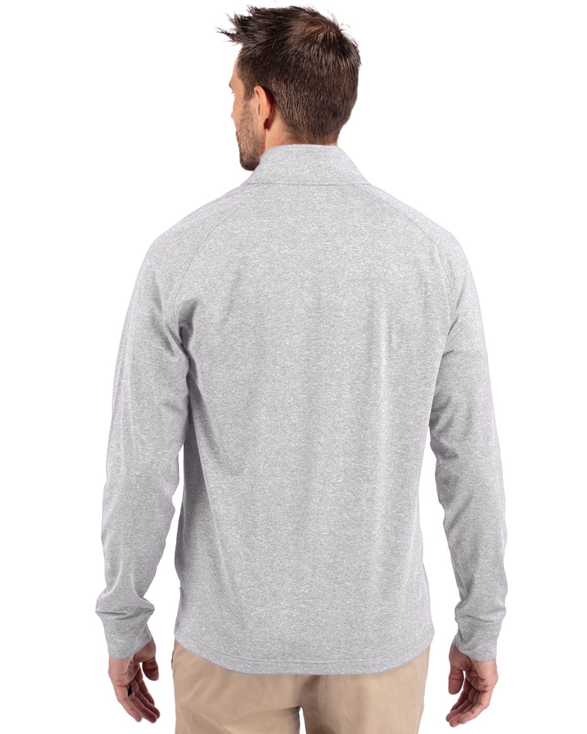 Cutter & Buck Adapt Recycled Soft Knit Stretch Mens Big & Tall Heathered Quarter Zip Pullover Big & Tall 148
