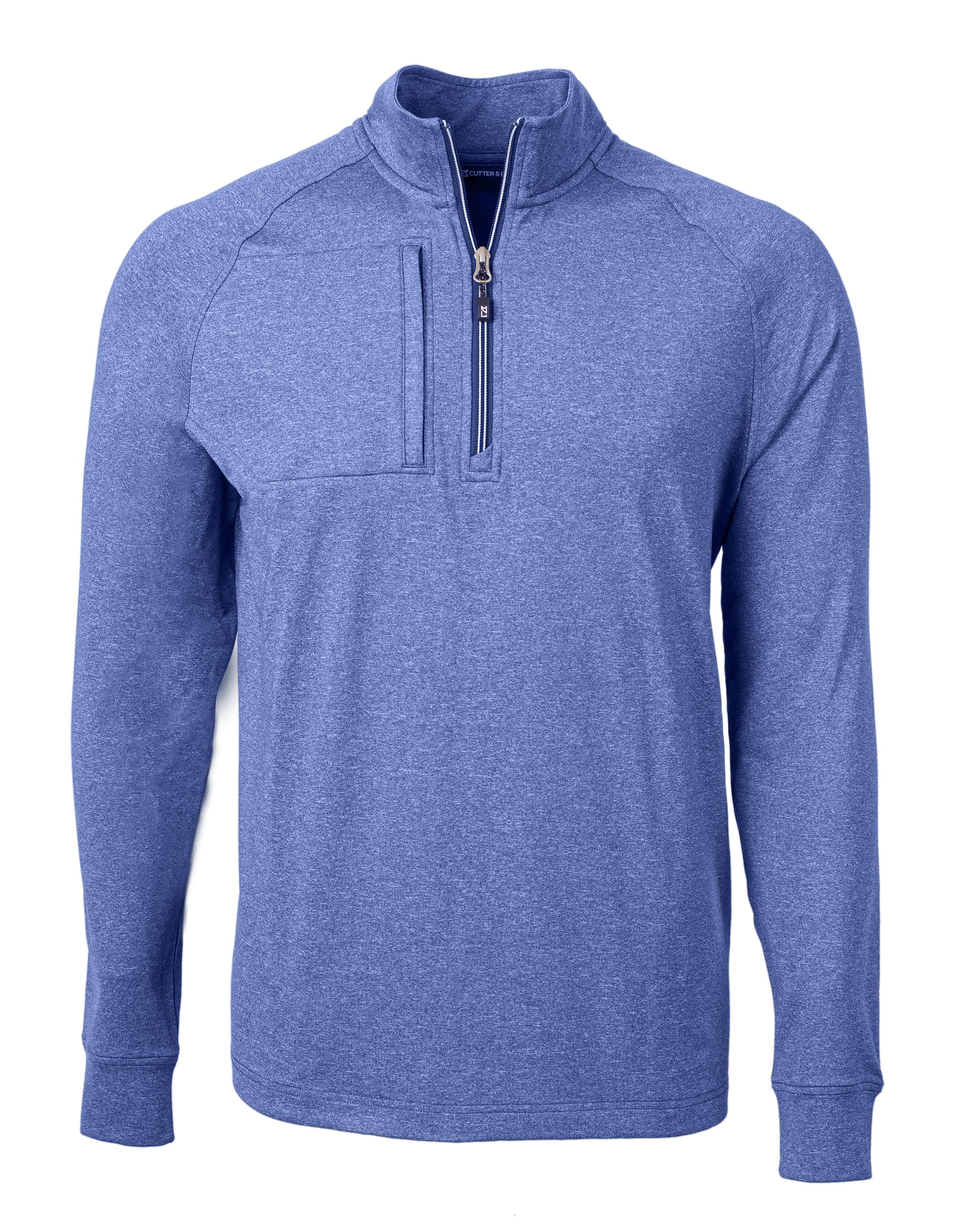 Cutter & Buck Adapt Recycled Soft Knit Stretch Mens Big & Tall Heathered Quarter Zip Pullover Big & Tall 131
