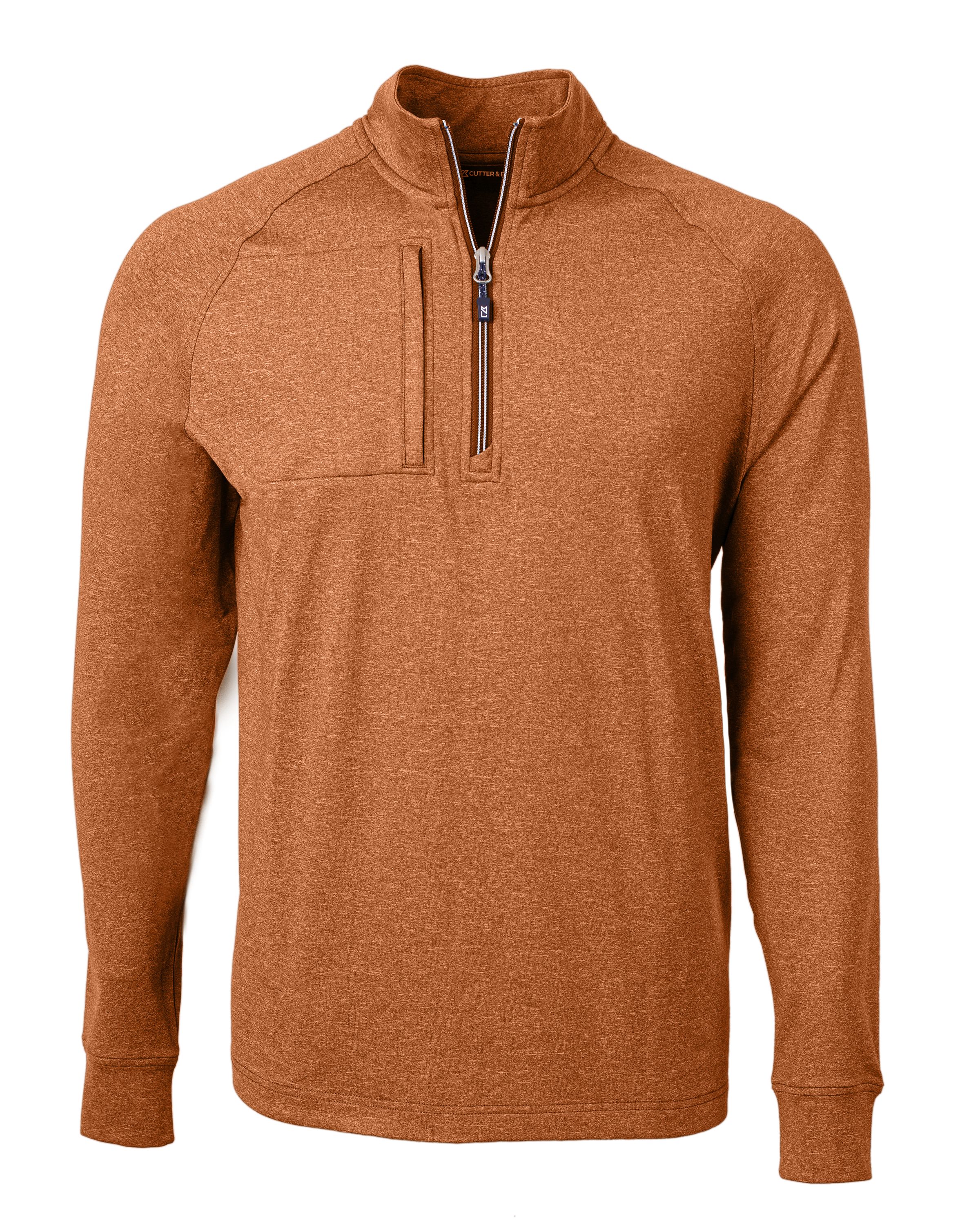 Cutter & Buck Adapt Recycled Soft Knit Stretch Mens Heathered Quarter Zip Pullover 98