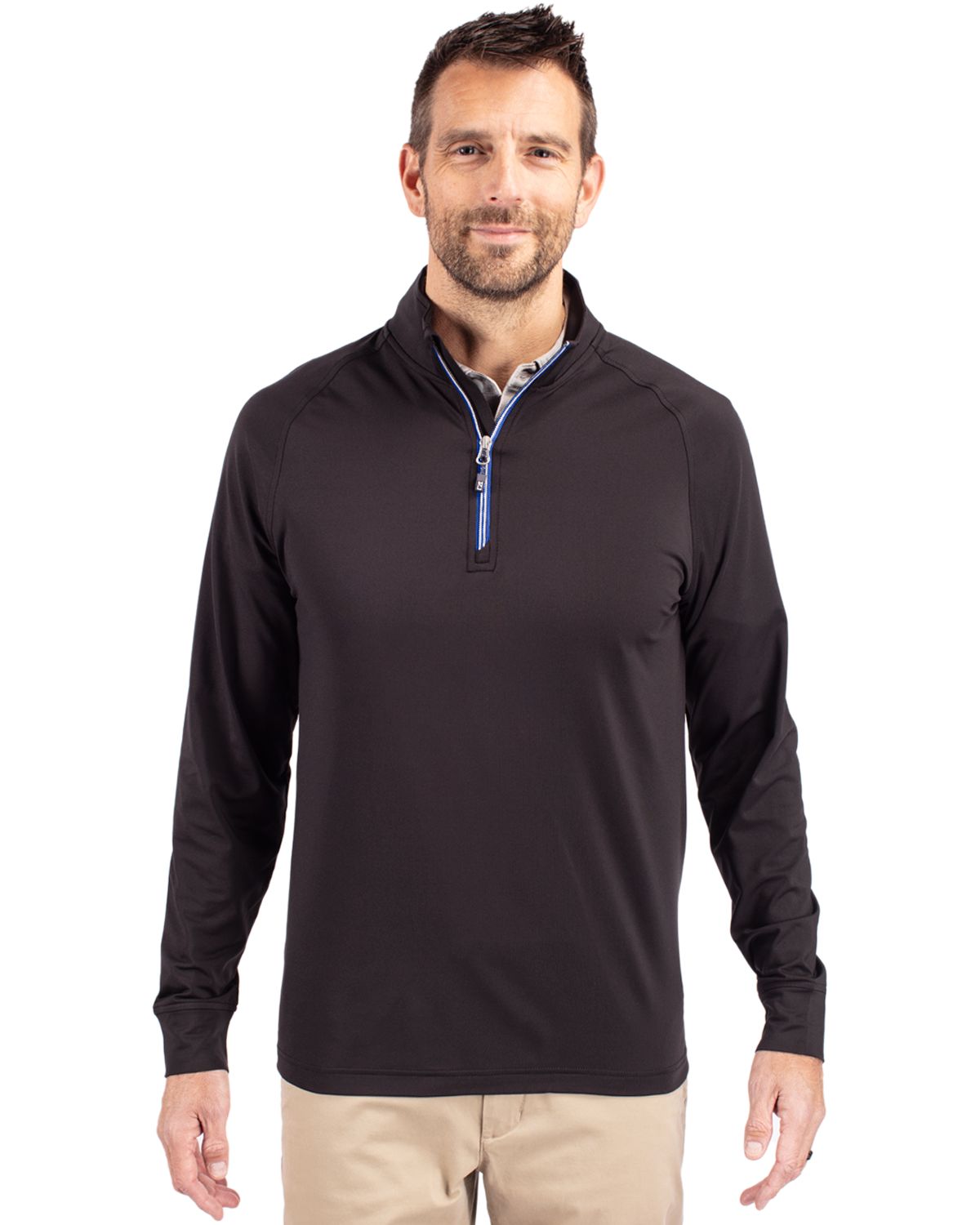 Cutter & Buck Adapt Recycled Soft Knit Stretch  Mens Quarter Zip Pullover 348