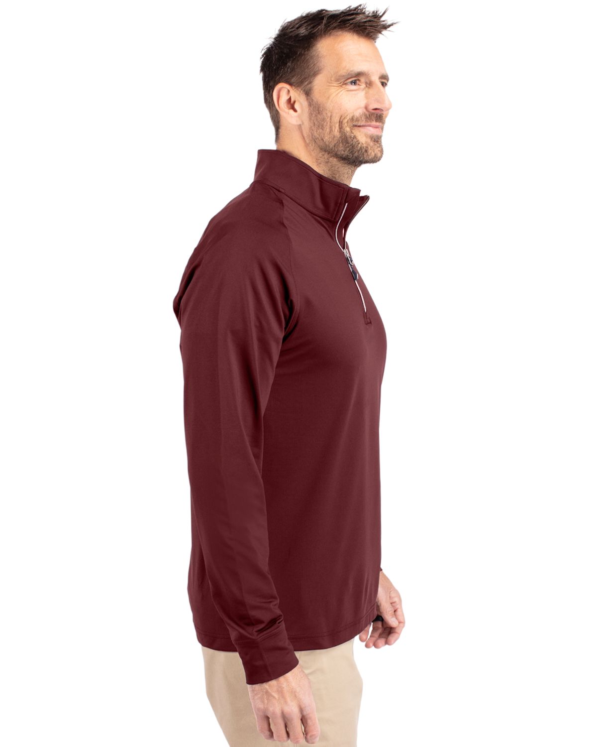 Cutter & Buck Adapt Recycled Soft Knit Stretch  Mens Quarter Zip Pullover 243