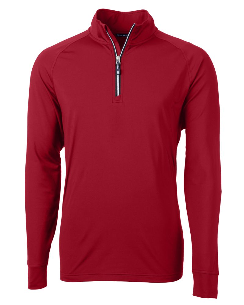 Cutter & Buck Adapt Recycled Soft Knit Stretch  Mens Quarter Zip Pullover 223