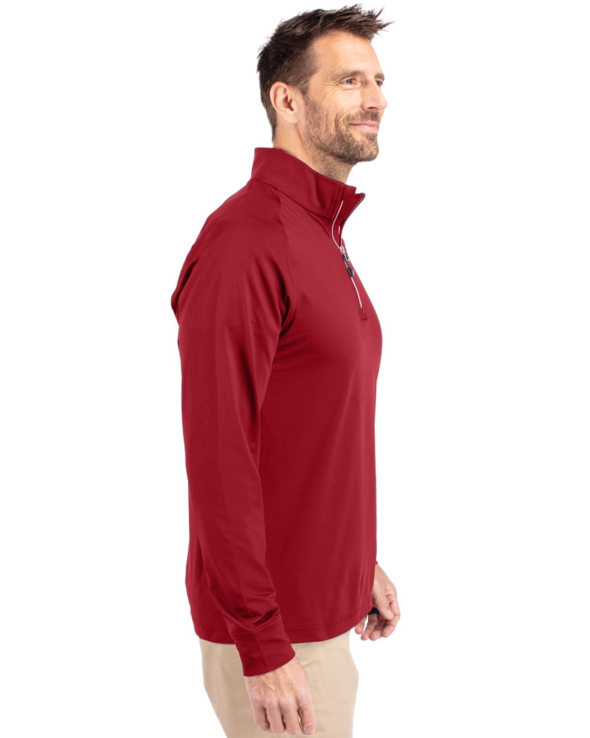 Cutter & Buck Adapt Recycled Soft Knit Stretch  Mens Quarter Zip Pullover 173