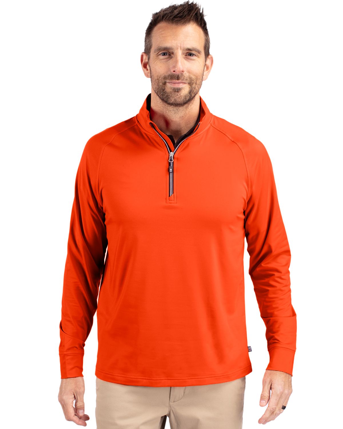 Cutter & Buck Adapt Recycled Soft Knit Stretch  Mens Quarter Zip Pullover 247