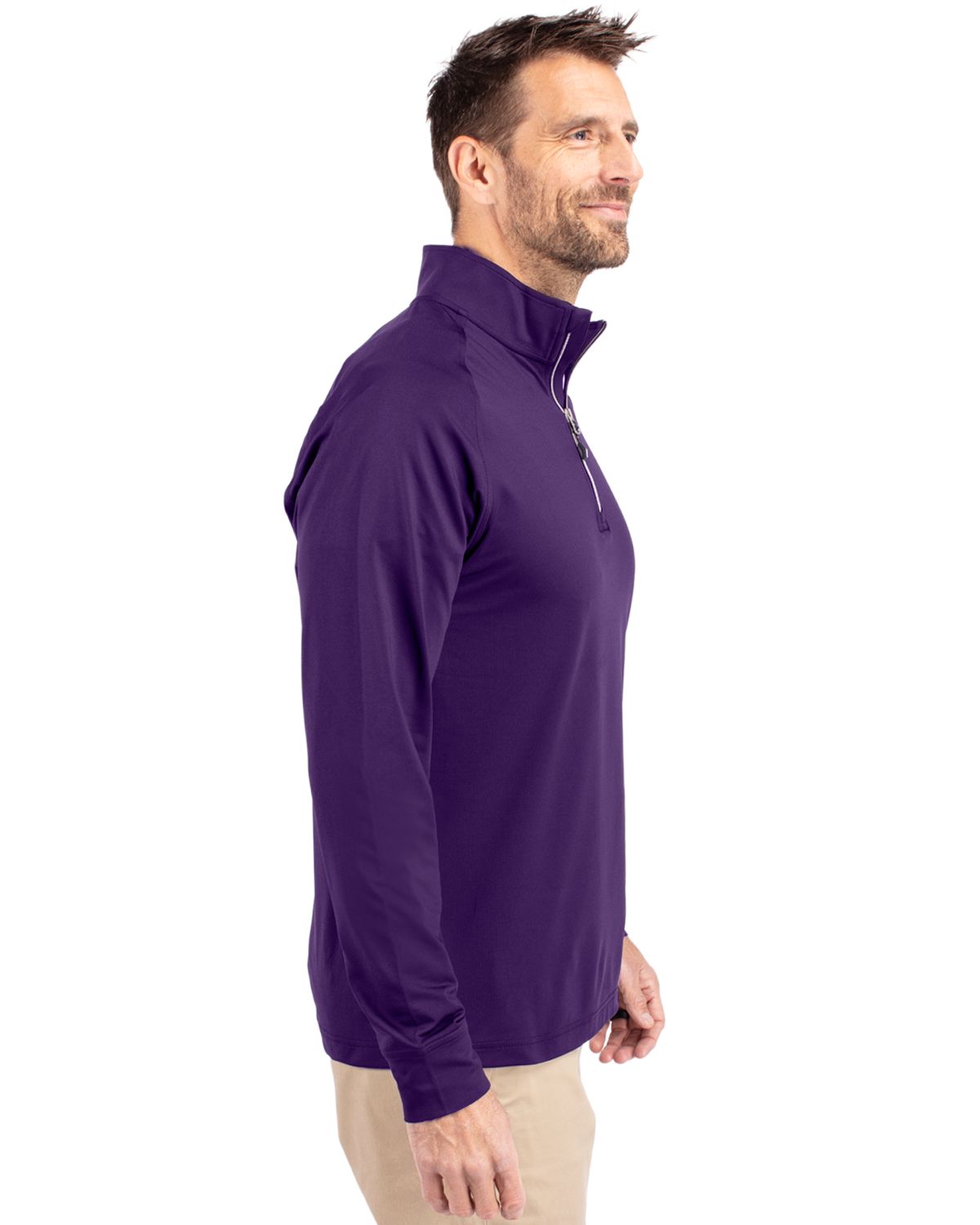 Cutter & Buck Adapt Recycled Soft Knit Stretch  Mens Quarter Zip Pullover 322