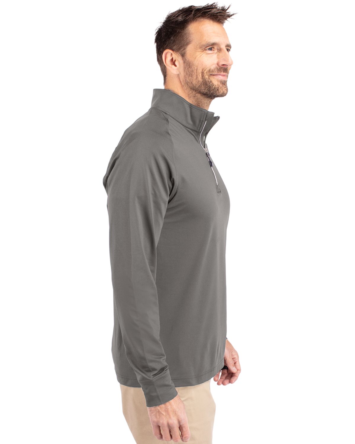 Cutter & Buck Adapt Recycled Soft Knit Stretch  Mens Quarter Zip Pullover 337