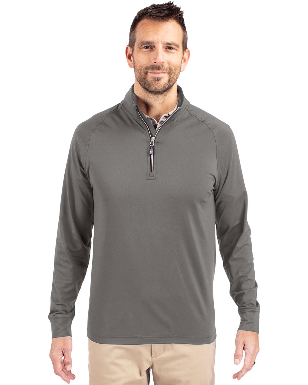 Cutter & Buck Adapt Recycled Soft Knit Stretch  Mens Quarter Zip Pullover 233
