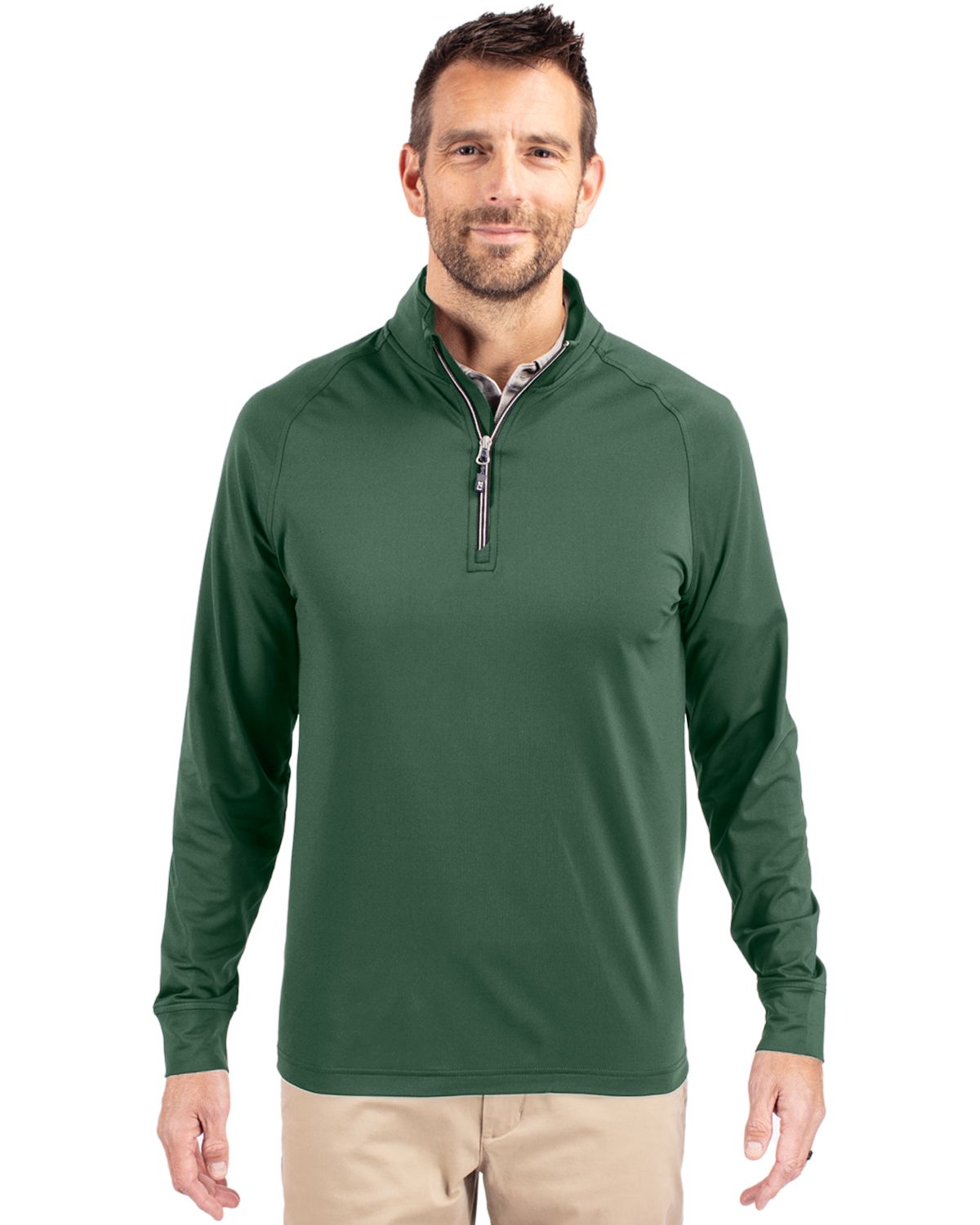 Cutter & Buck Adapt Recycled Soft Knit Stretch  Mens Quarter Zip Pullover 249