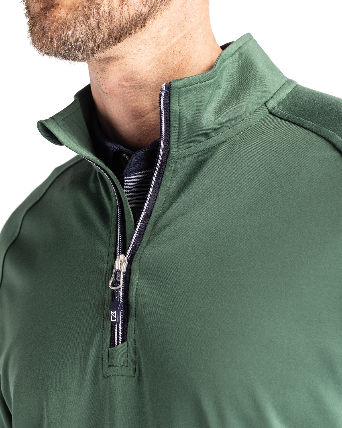 Cutter & Buck Adapt Recycled Soft Knit Stretch  Mens Quarter Zip Pullover 107