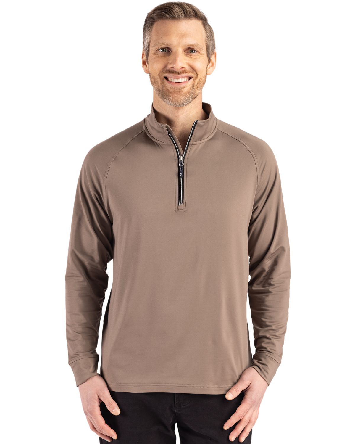 Cutter & Buck Adapt Recycled Soft Knit Stretch  Mens Quarter Zip Pullover 226