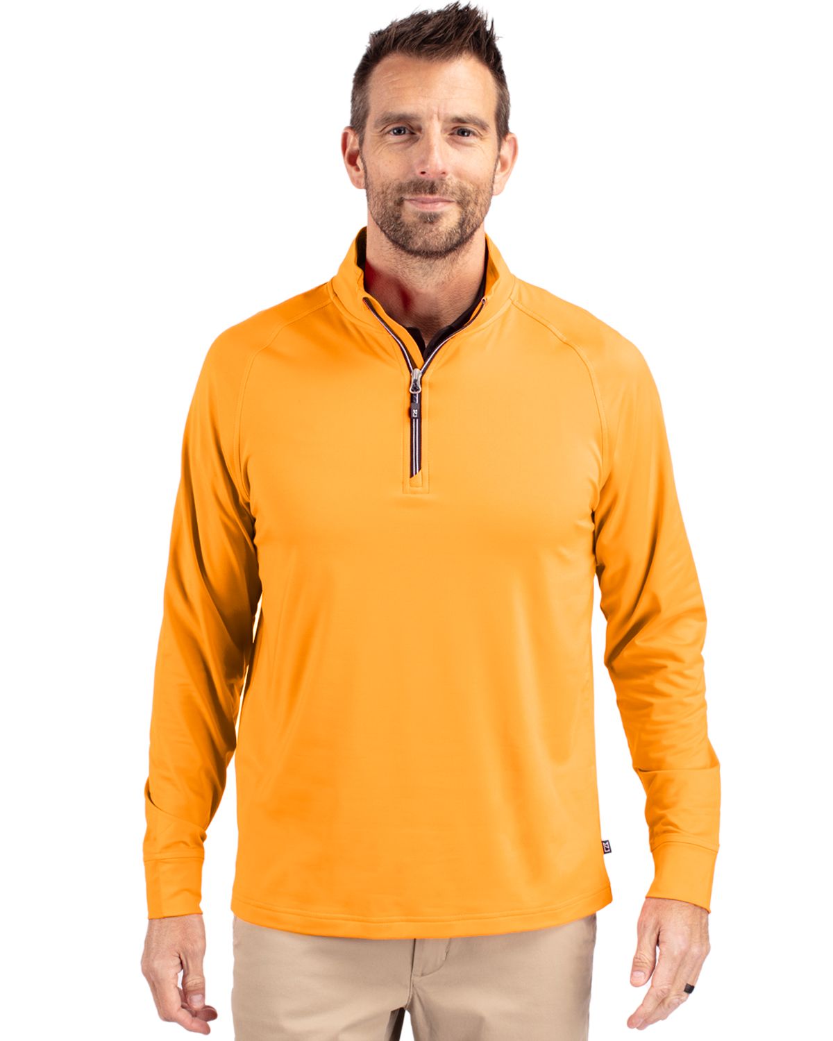 Cutter & Buck Adapt Recycled Soft Knit Stretch  Mens Quarter Zip Pullover 192